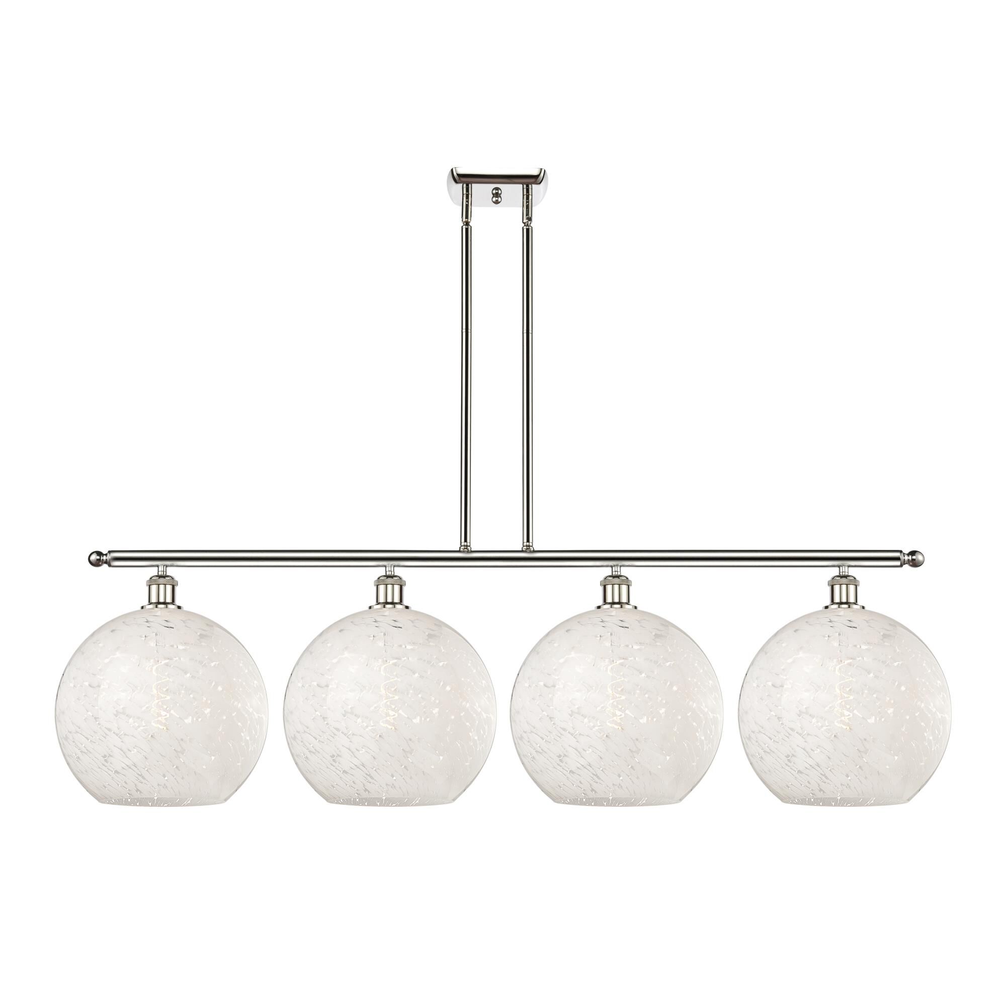 Bruno Marashlian White Mouchette 50 Inch Linear Suspension Light by Innovations Lighting