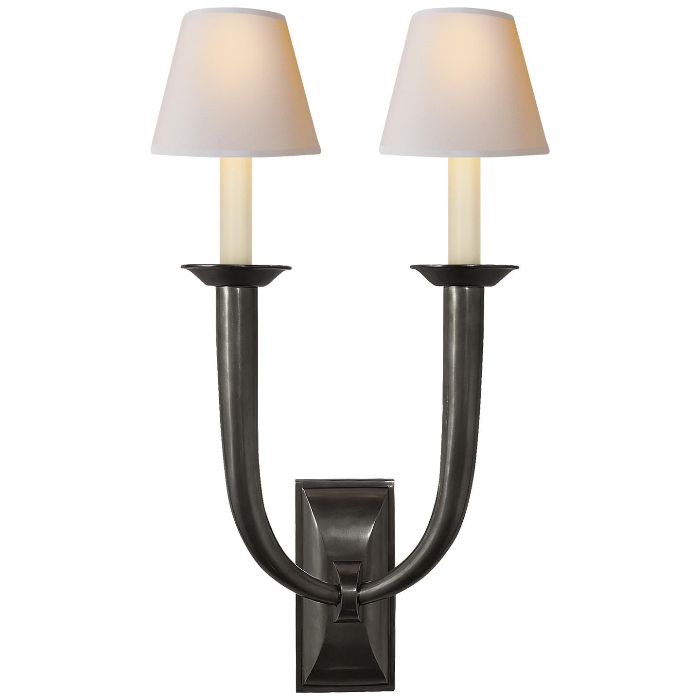 French Deco Horn 22 Inch Wall Sconce by Visual Comfort Signature Collection