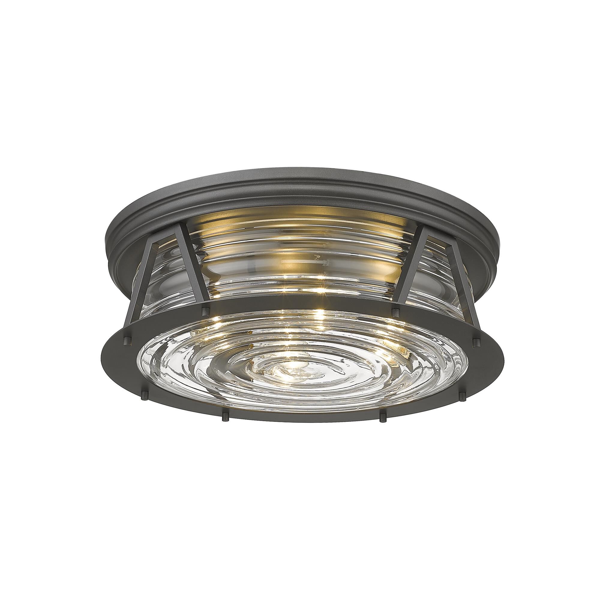 Shown in Bronze finish and Glass shade