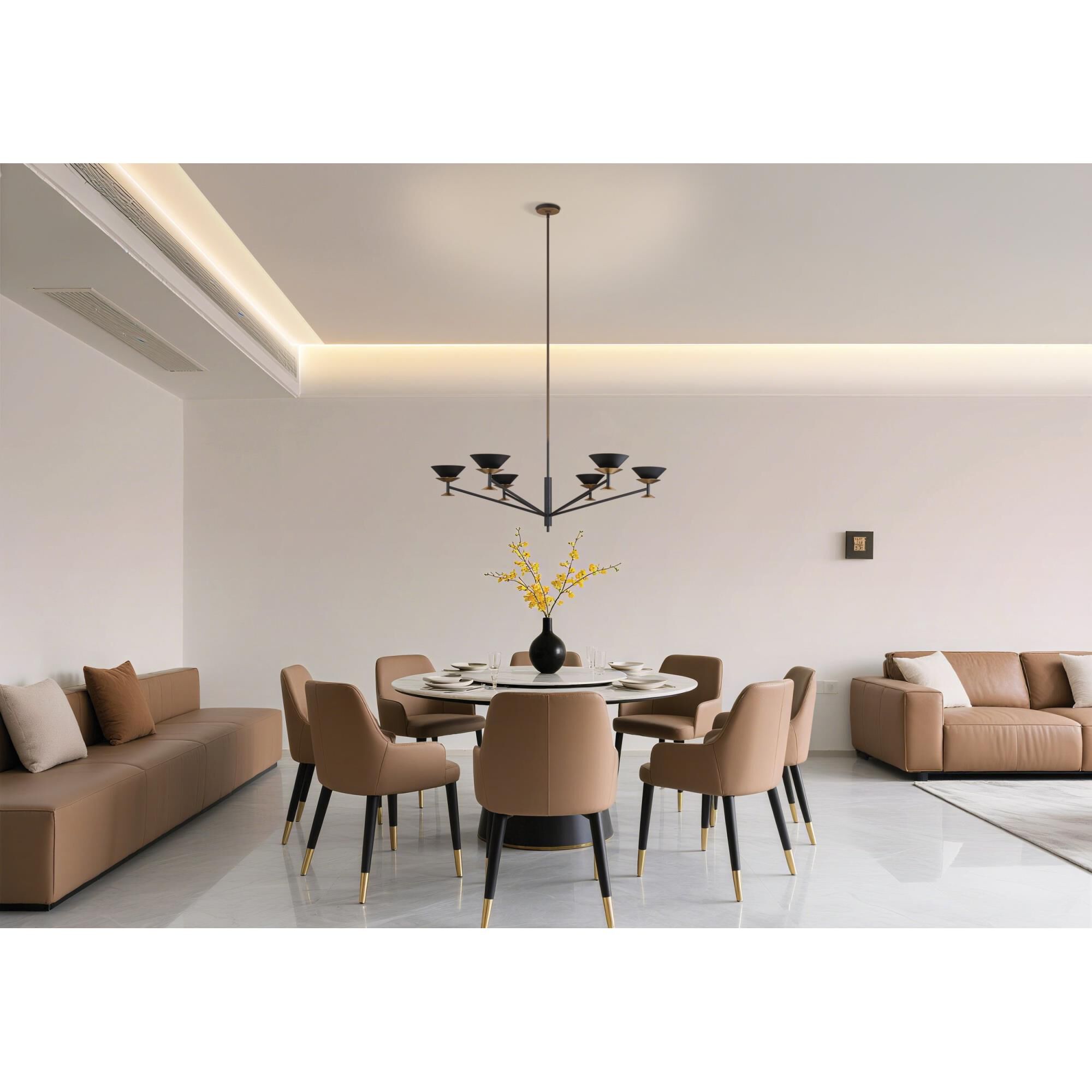 Shown in Textured Black finish and Textured Black shade