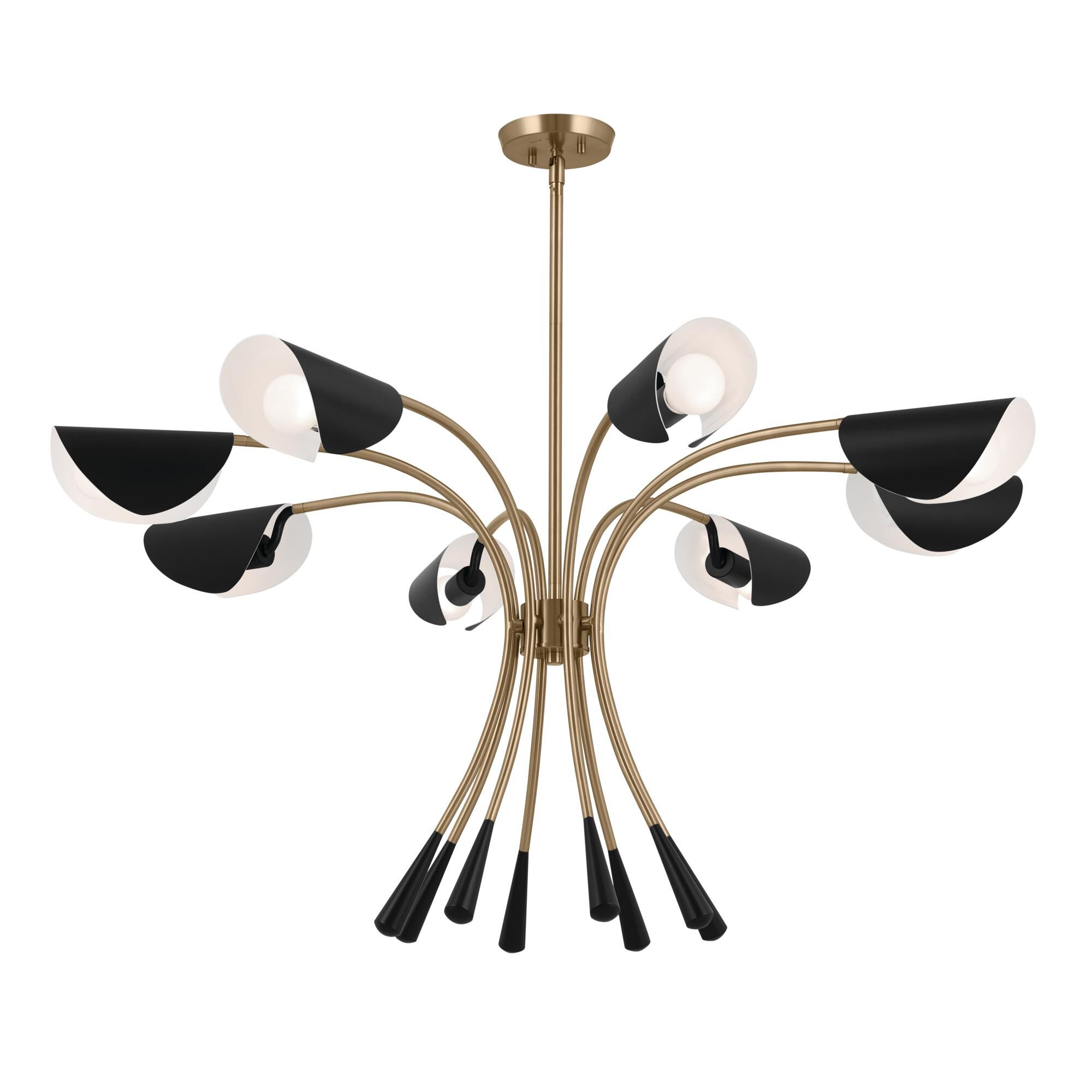 Shown in Champagne Bronze with Black finish and Metal and Unique shade