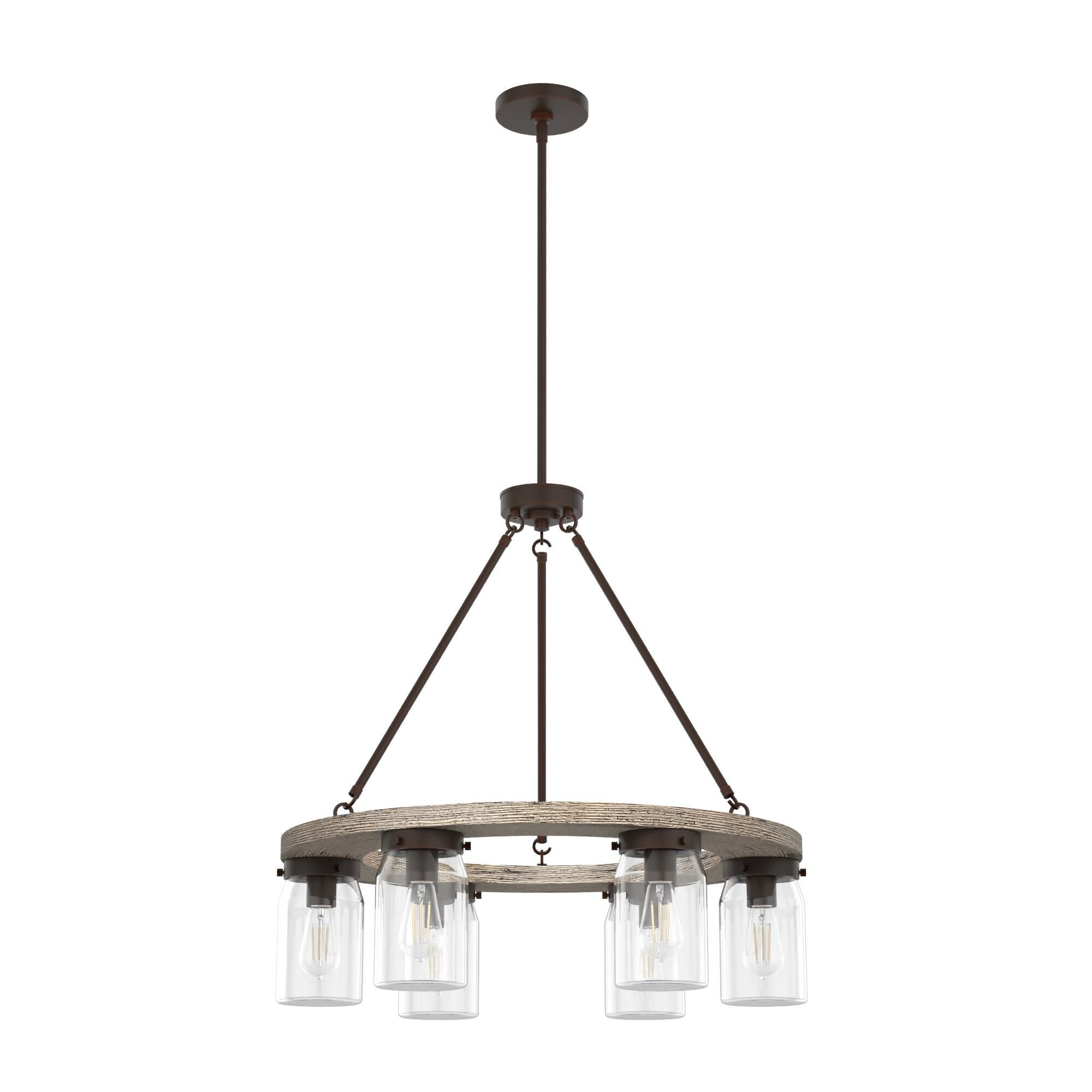 Devon Park 26 Inch 6 Light Chandelier by Hunter Fan