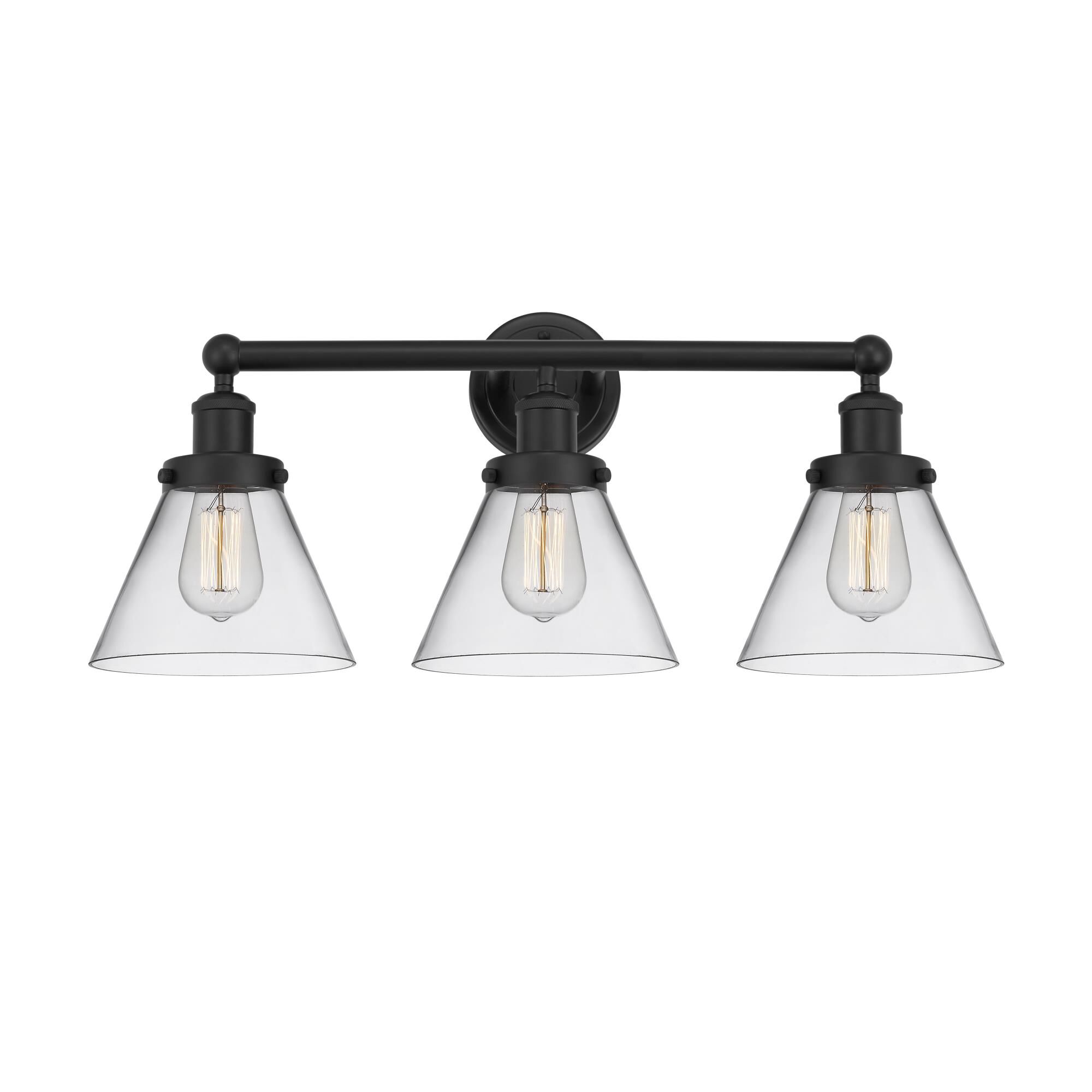 Shown in Matte Black, Clear finish and Clear glass and Clear Glass shade