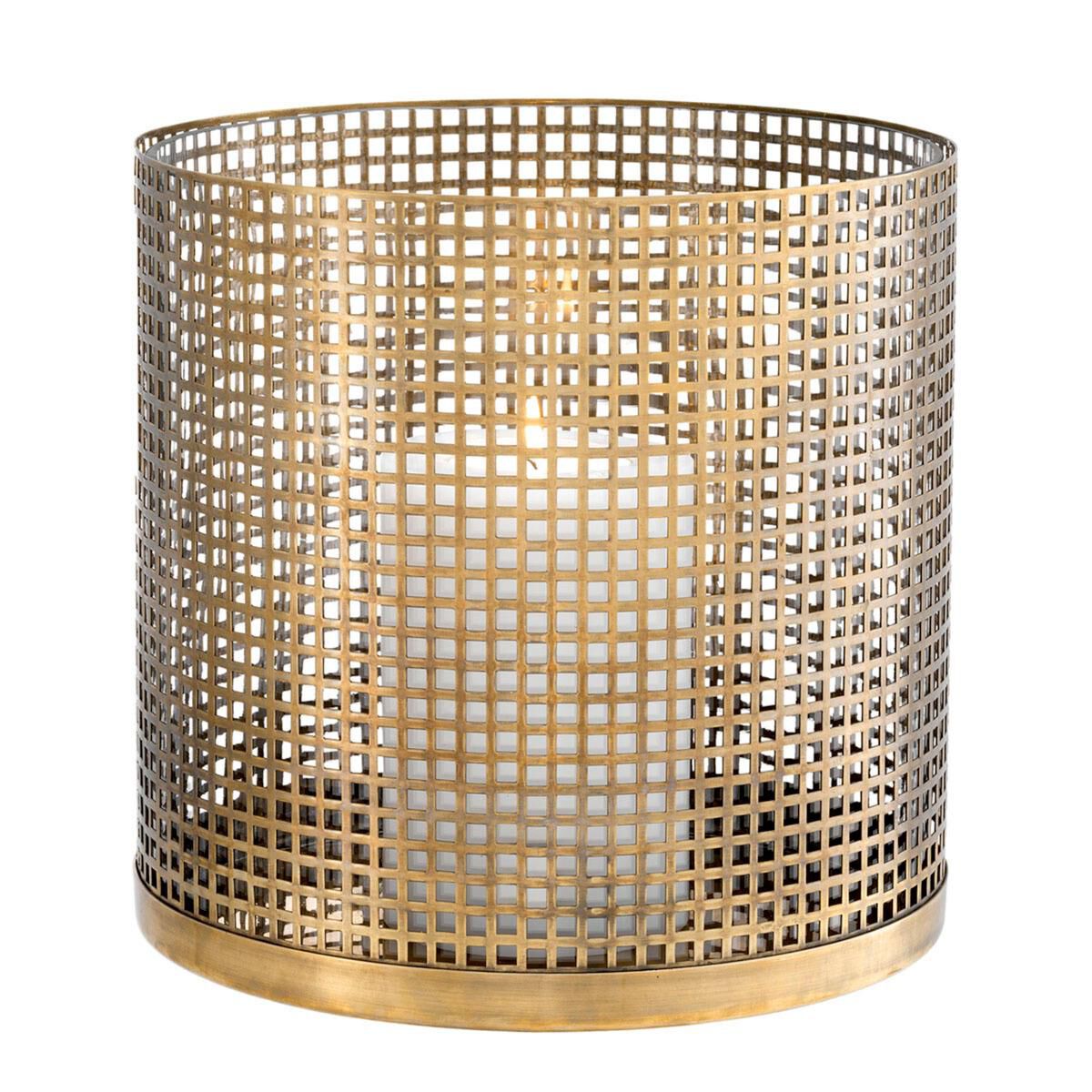 Shown in Vintage Brass, Clear Glass finish