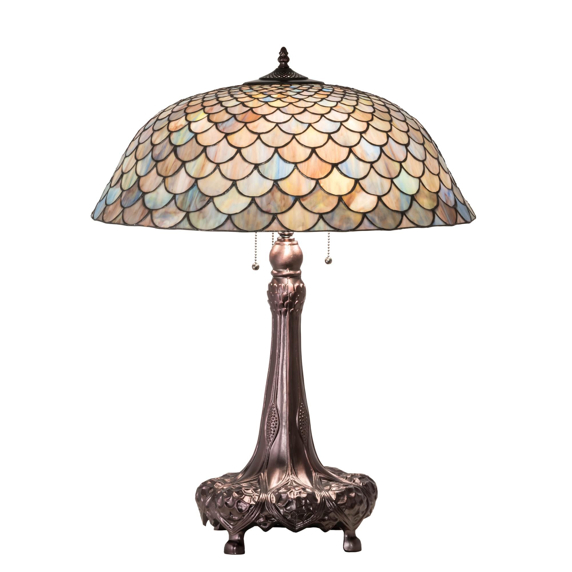 Tiffany Fishscale 31 Inch Table Lamp by Meyda Lighting