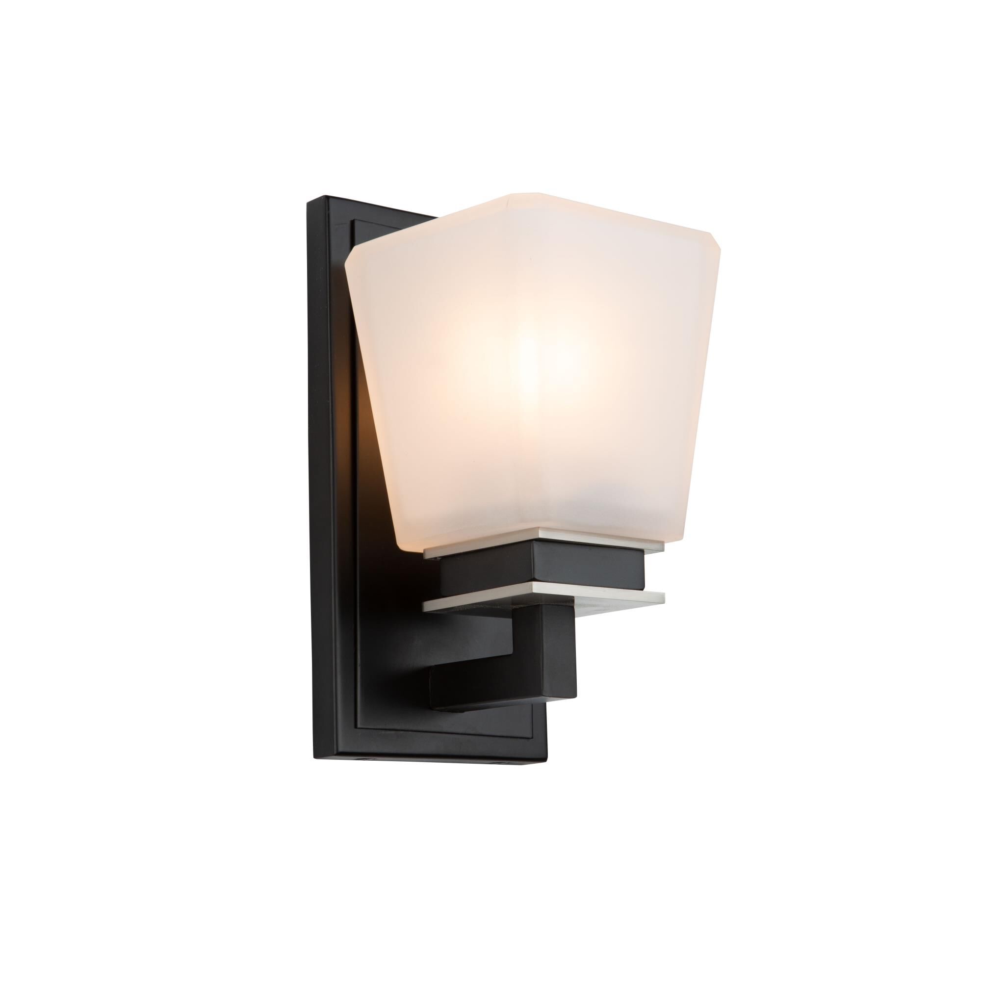 Shown in Black & Brushed Nickel finish and Glass shade