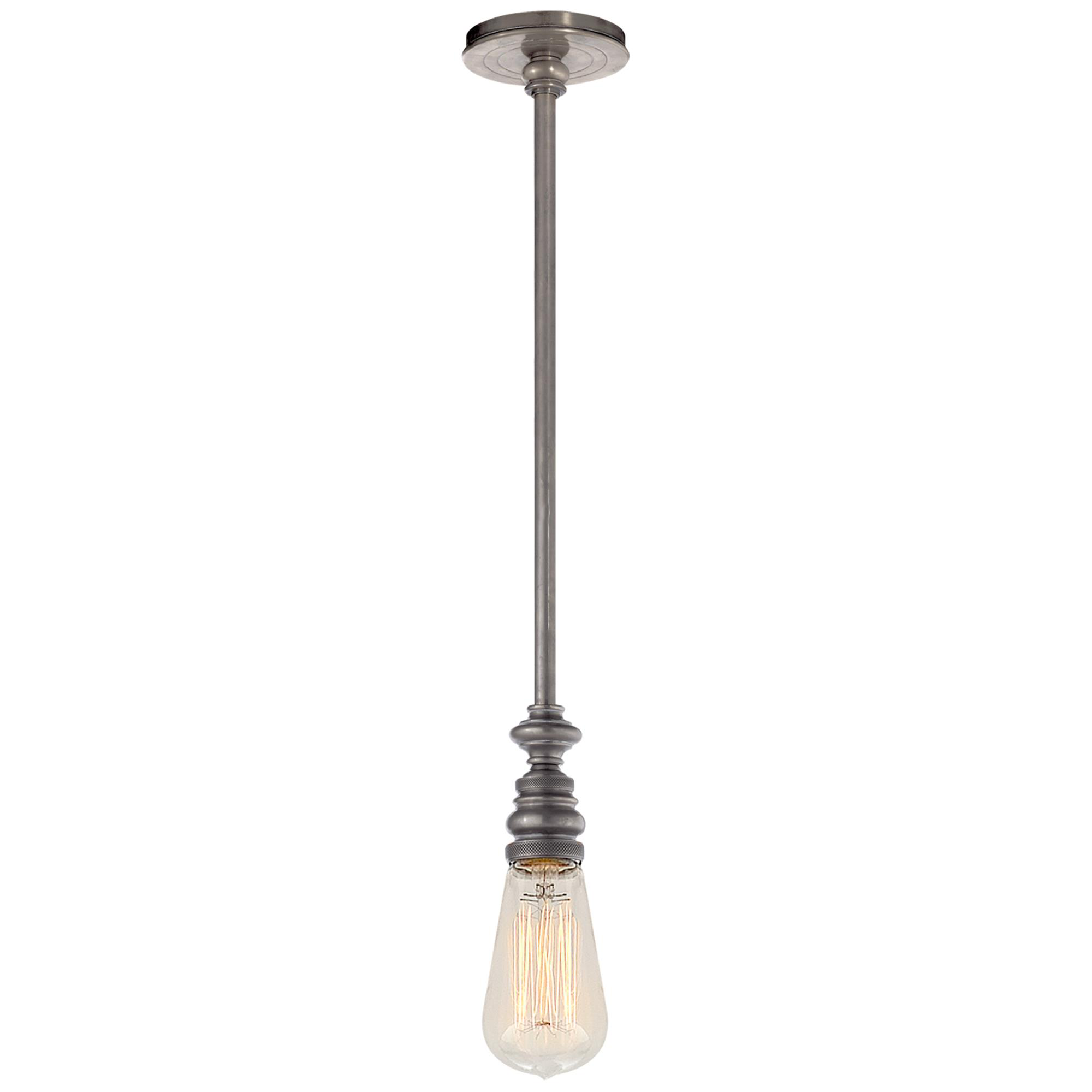 Shown in Antique Nickel finish and Without shade