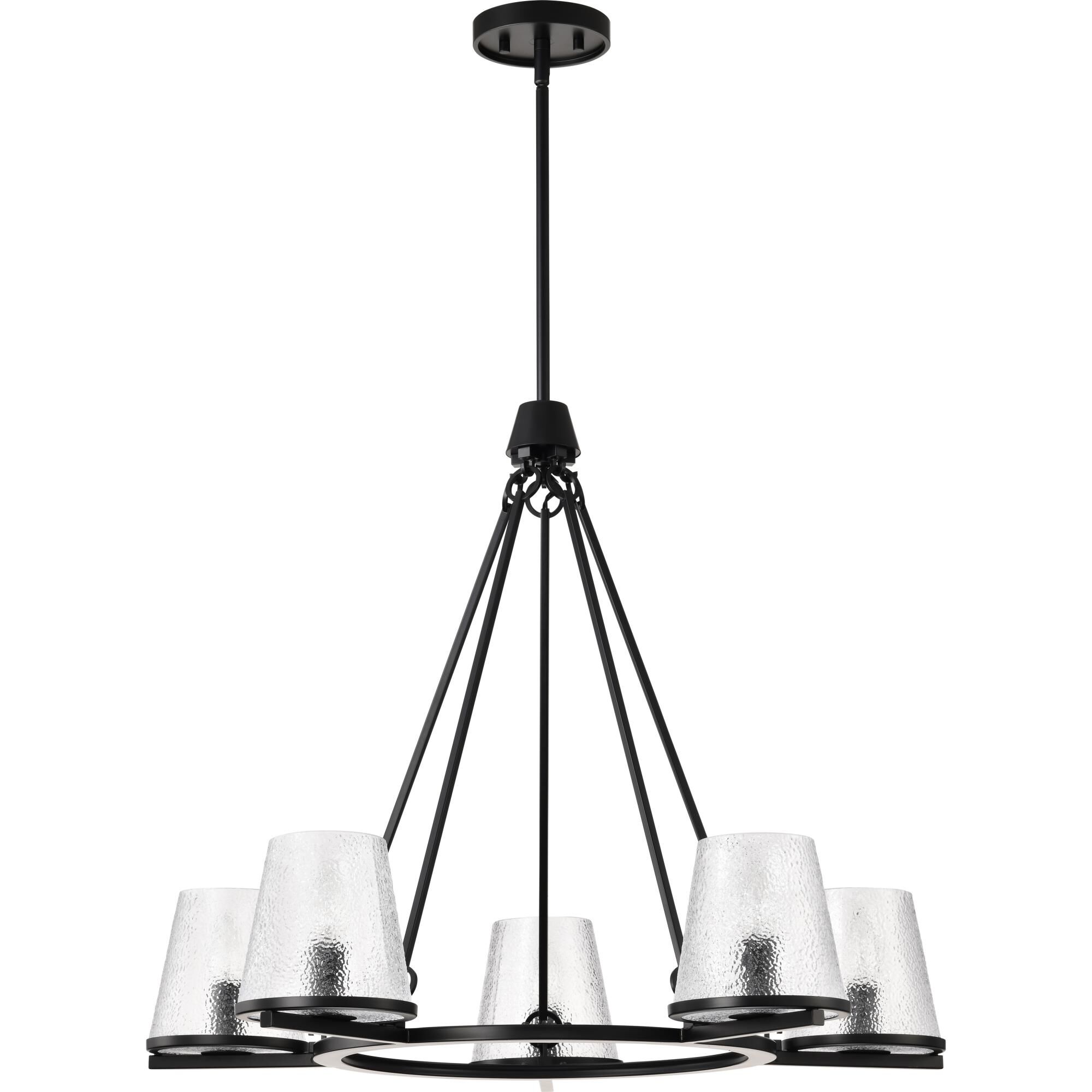 Shown in Black finish and Hammered glass