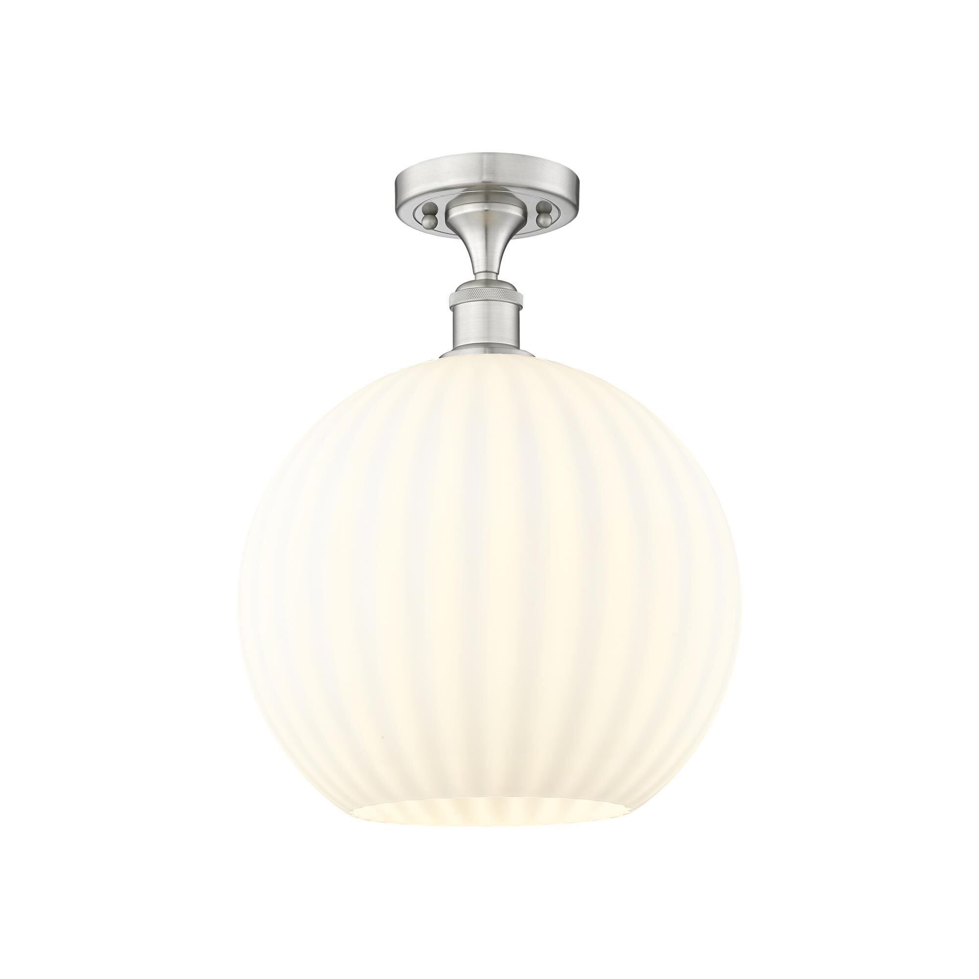 Bruno Marashlian White Venetian 12 Inch Semi Flush Mount by Innovations Lighting