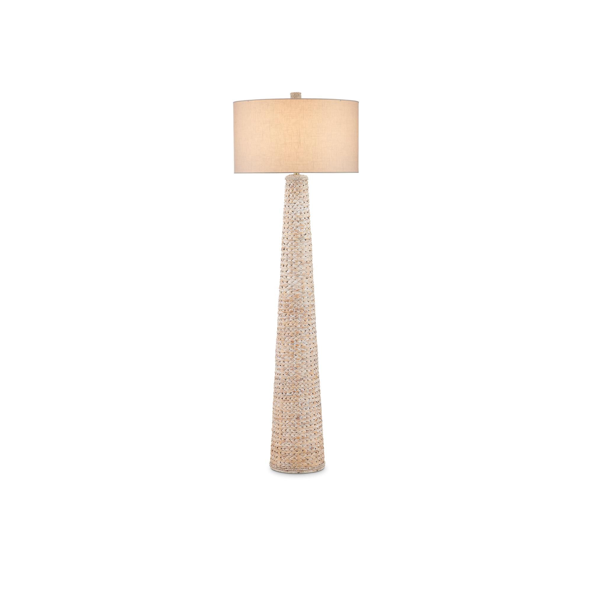 Shown in Whitewash finish and Off-White Linen shade