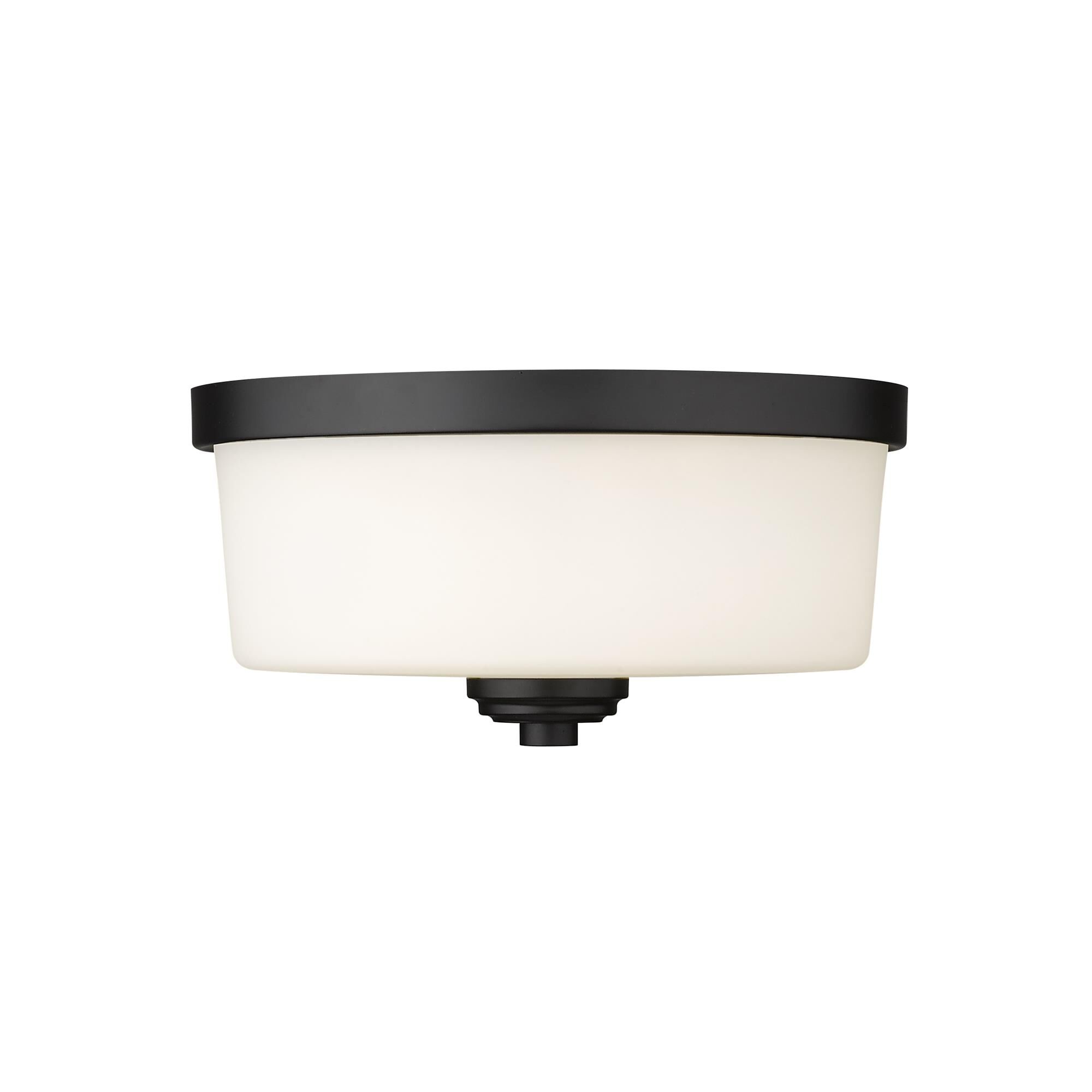 Shown in Matte Black finish and Glass shade