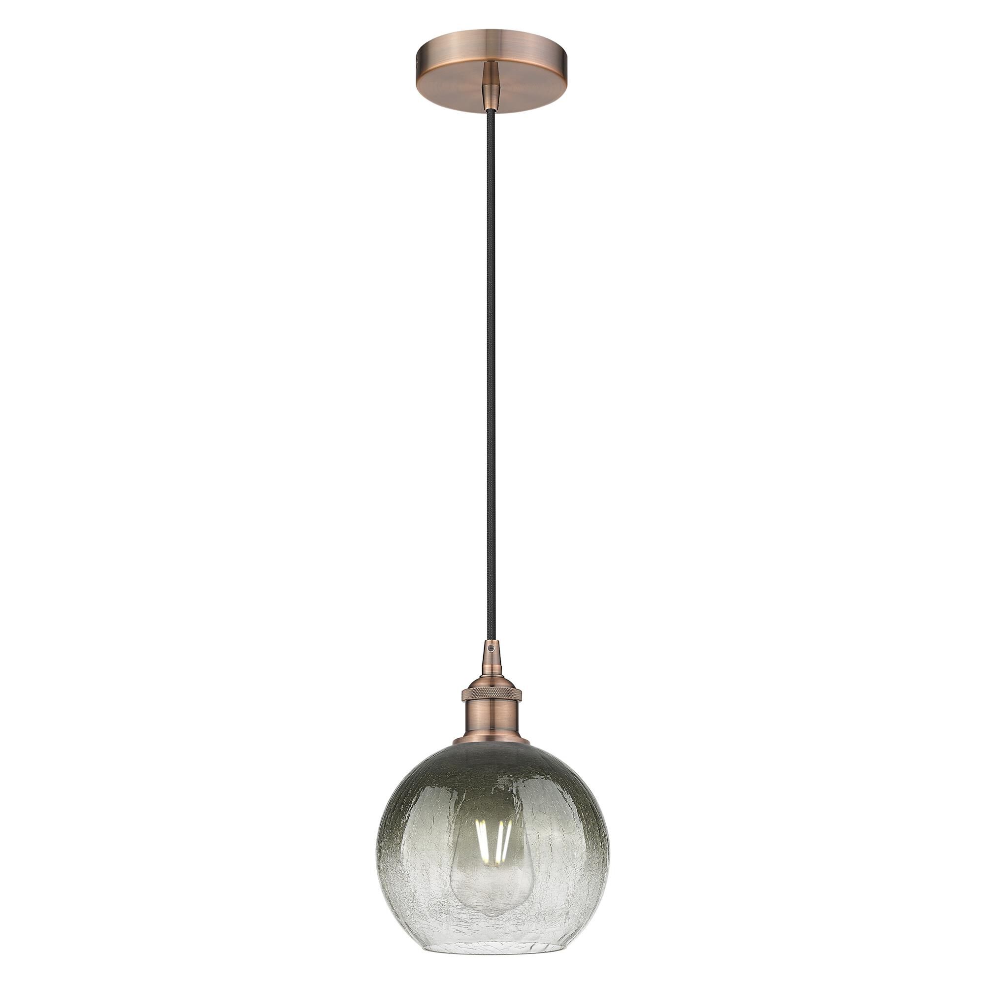 Shown in Antique Copper finish and Slate glass