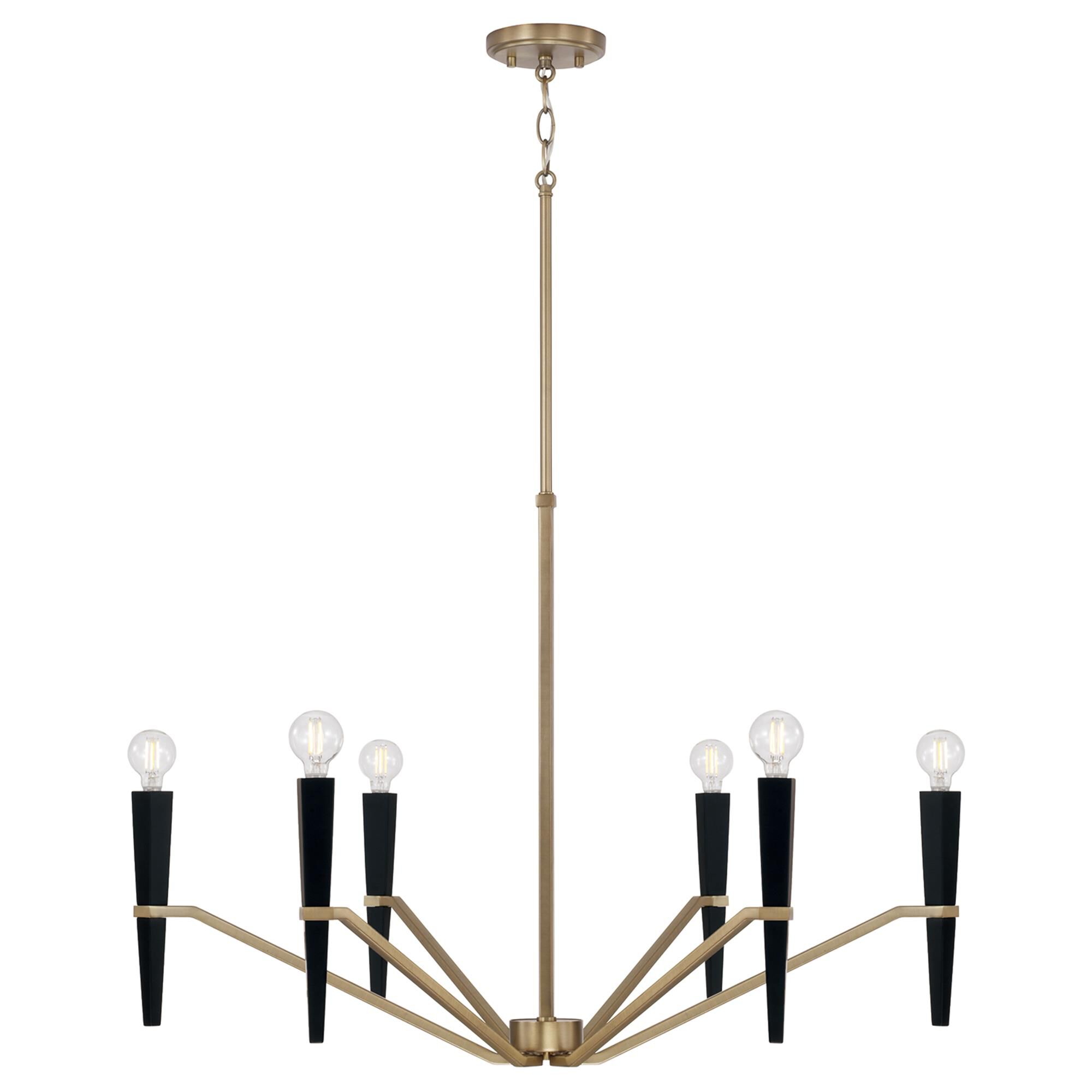 Shown in Aged Brass And Black finish