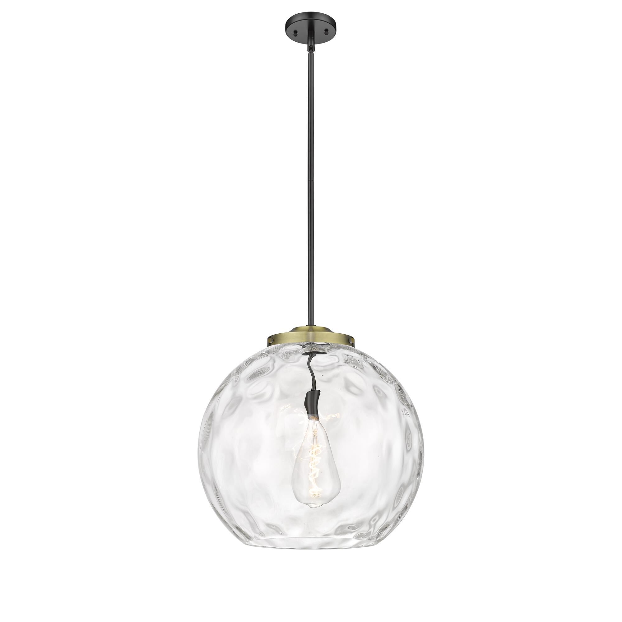 Shown in Black Antique Brass finish and Clear Athens Water  18