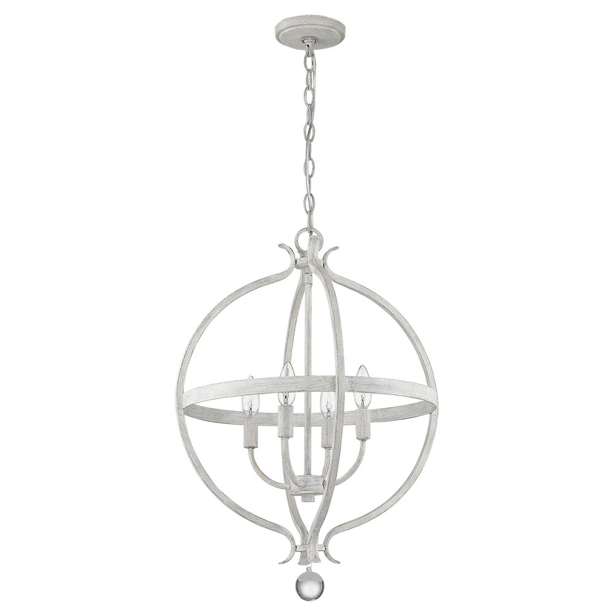 Shown in Country White finish and -- glass and -- shade