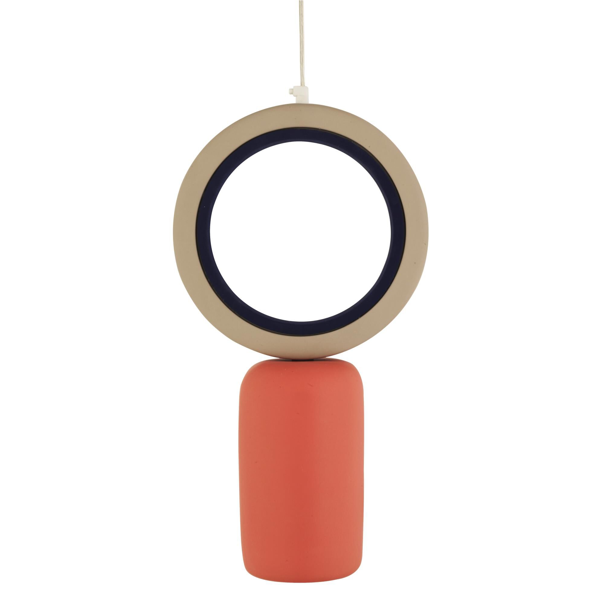 Shown in Orange, Taupe and Blue finish