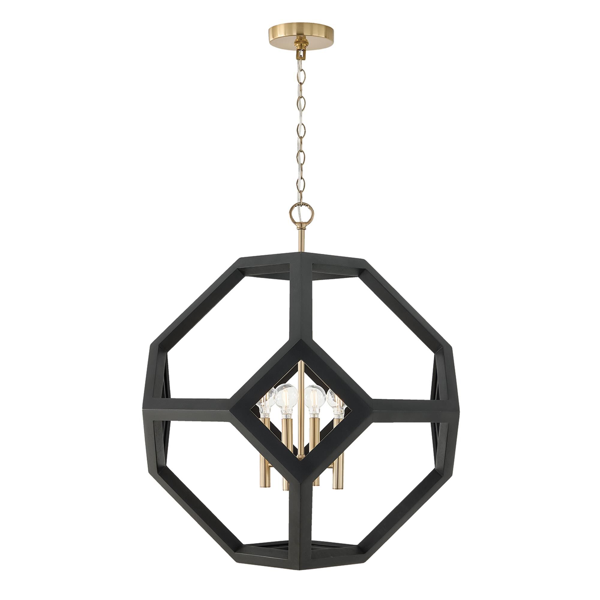 Shown in Flat Black And Matte Brass finish