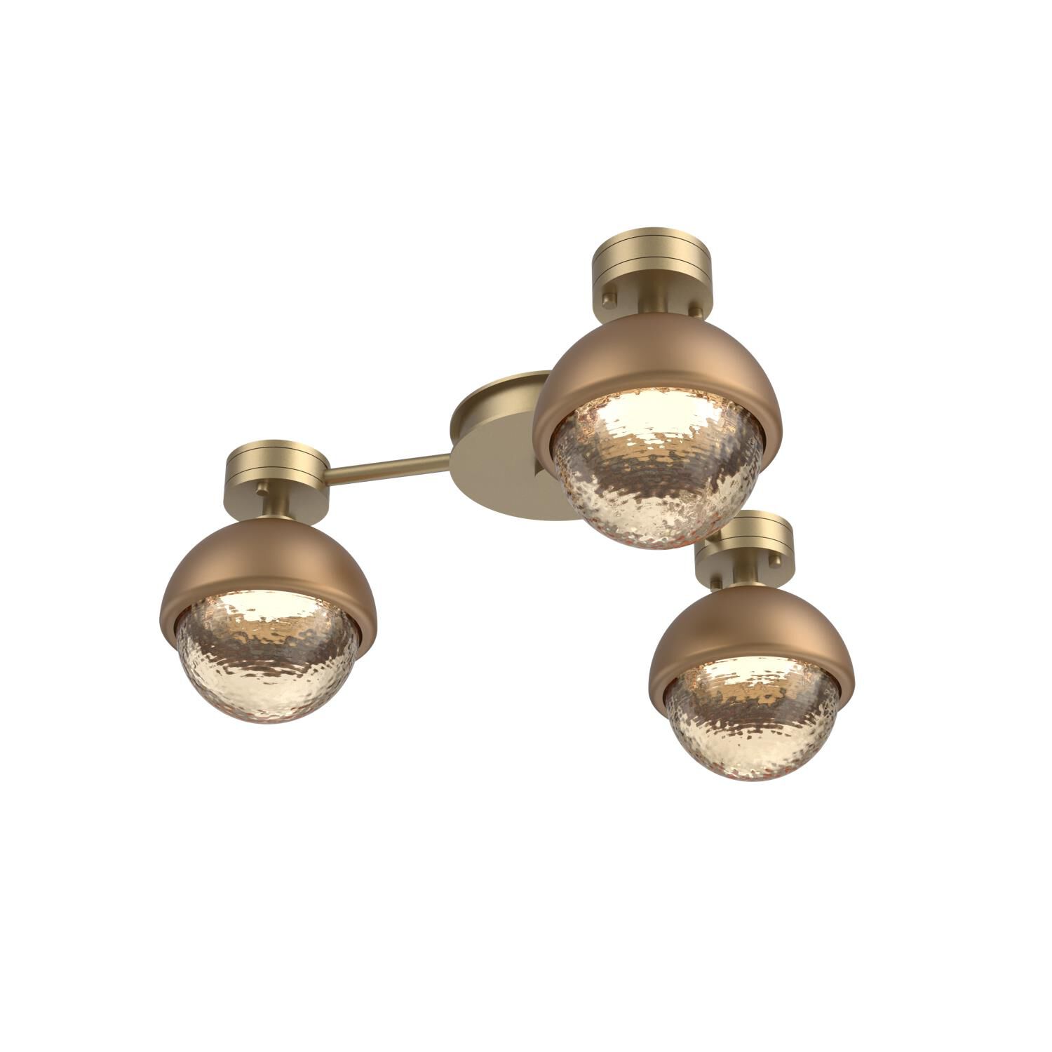 Shown in Gilded Brass finish and Amber glass and Novel Brass accent