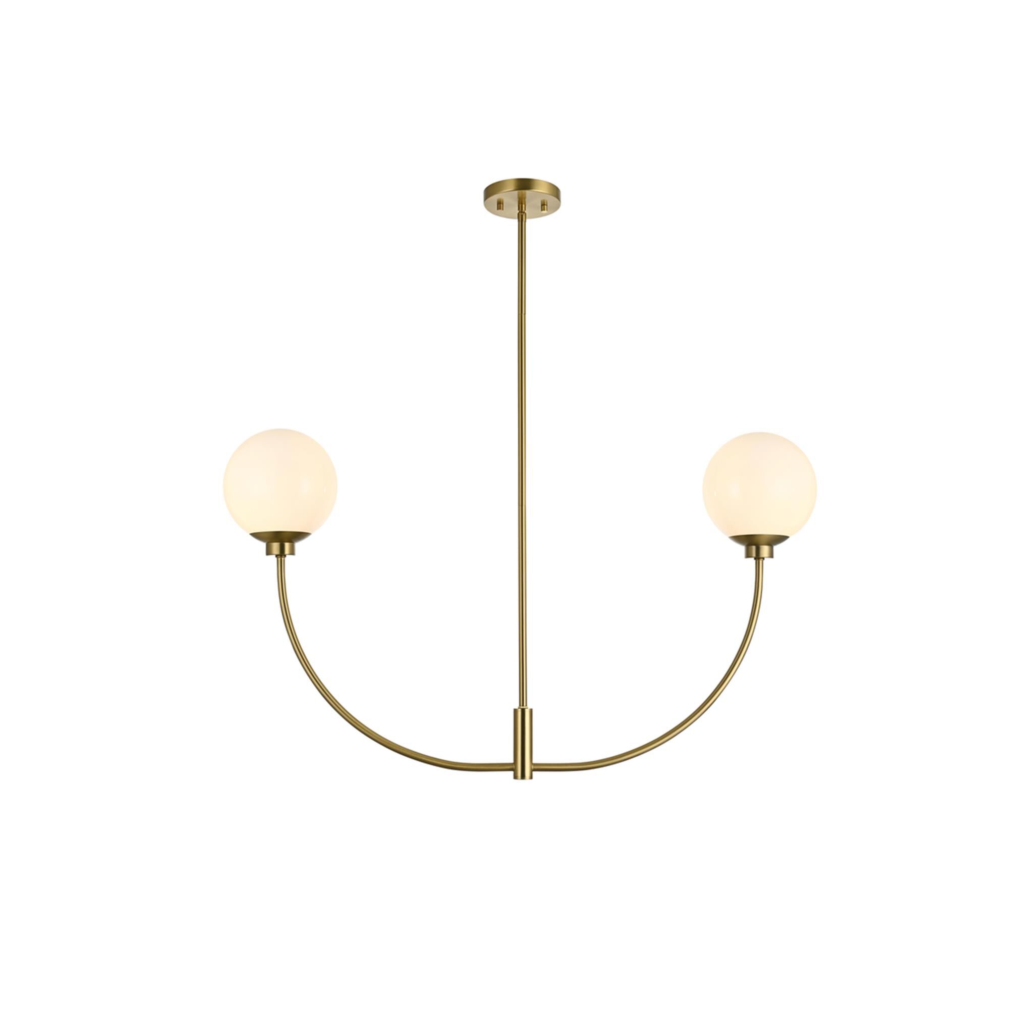 Nyomi 36 Inch 2 Light Linear Suspension Light by Elegant Lighting
