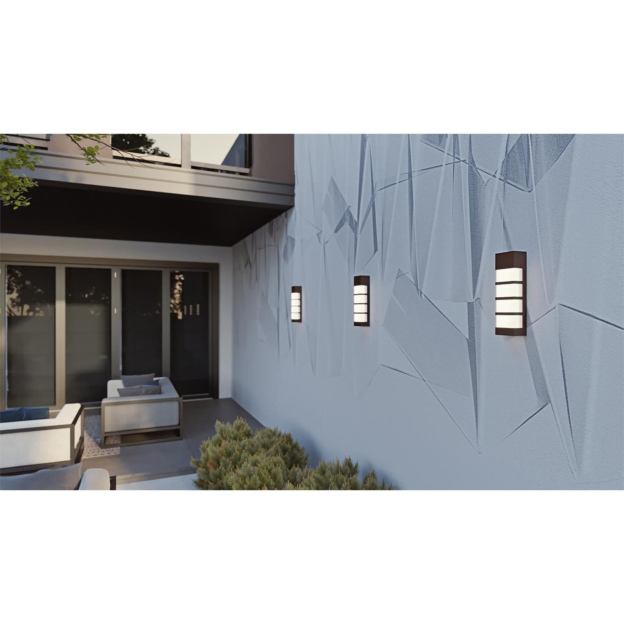 Shown in Textured Bronze finish and White Acrylic glass and No Accent accent