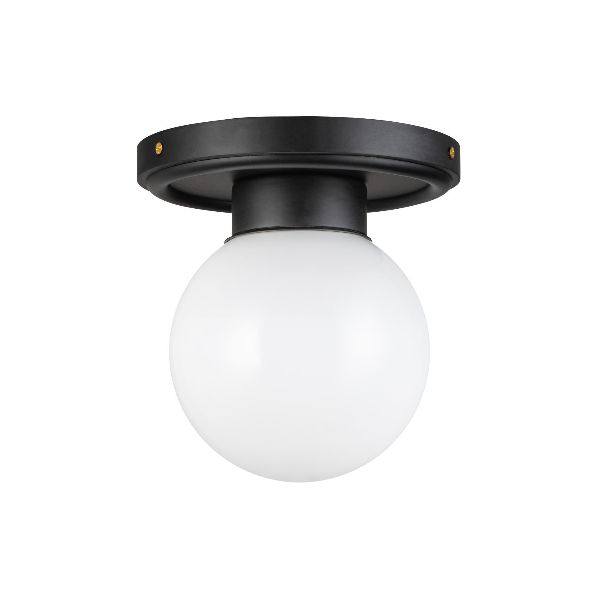 Shown in Brushed Gold/Glossy Opal Glass|matte Black/Glossy Opal Glass finish and Glossy Opal glass and Glossy Opal Glass shade