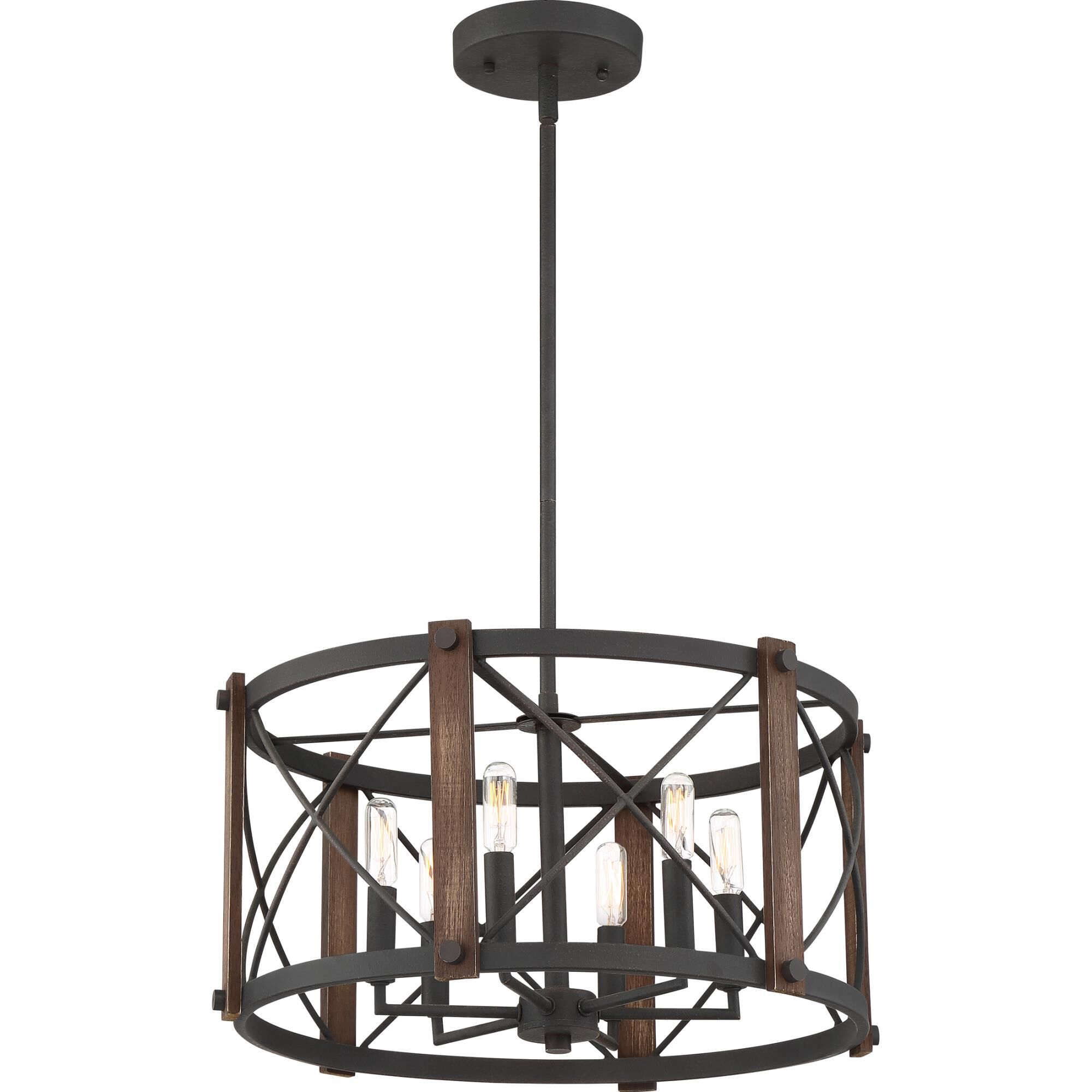 Baron 20 Inch 6 Light Mini Chandelier by Quoizel