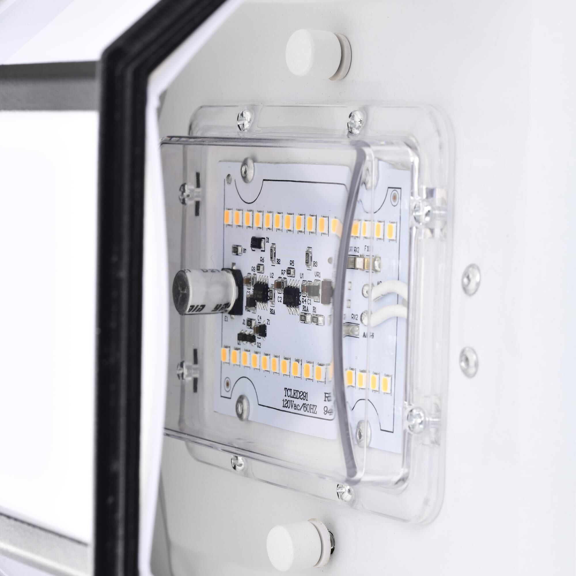 Shown in Black finish and White glass