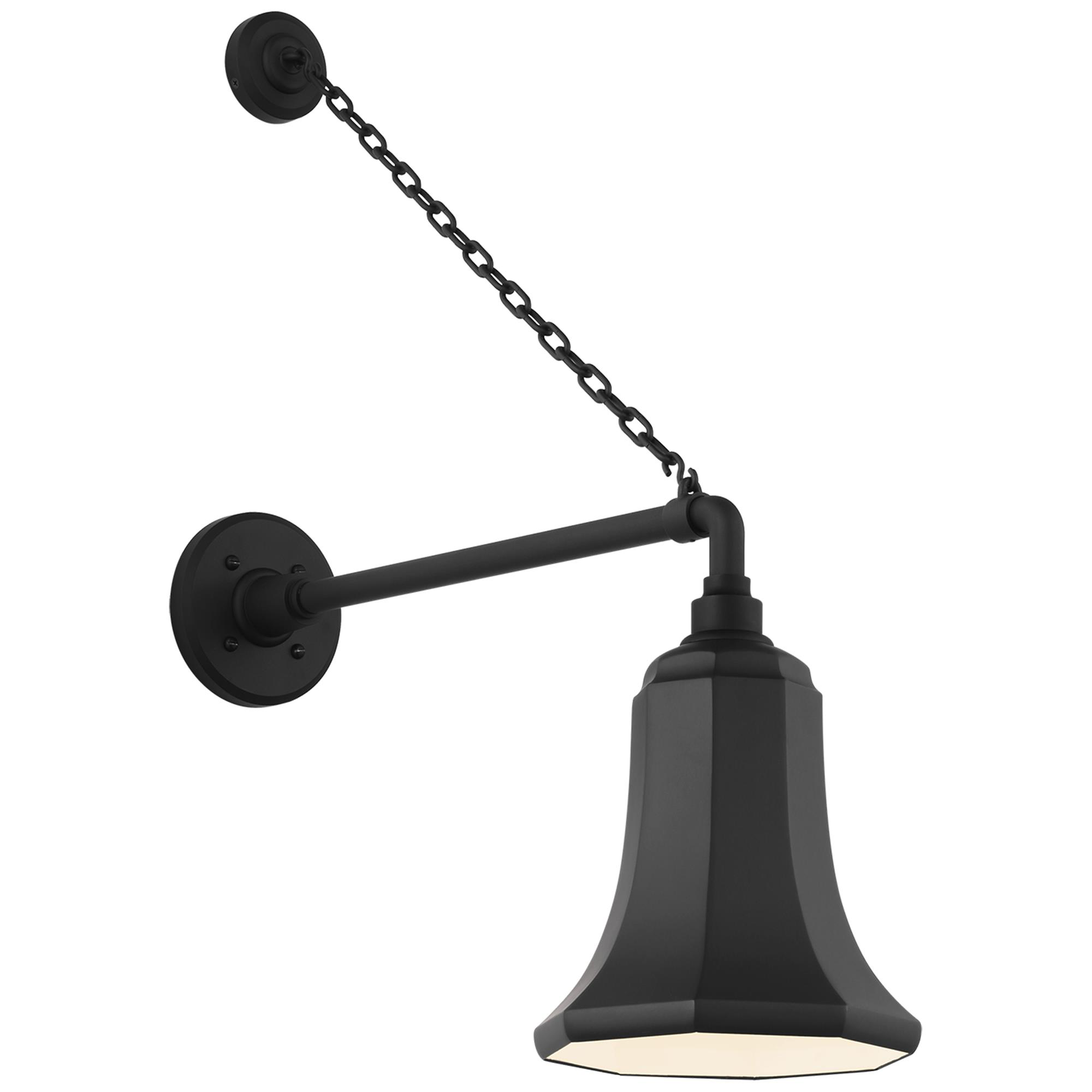 Shown in Matte Black finish and Black shade