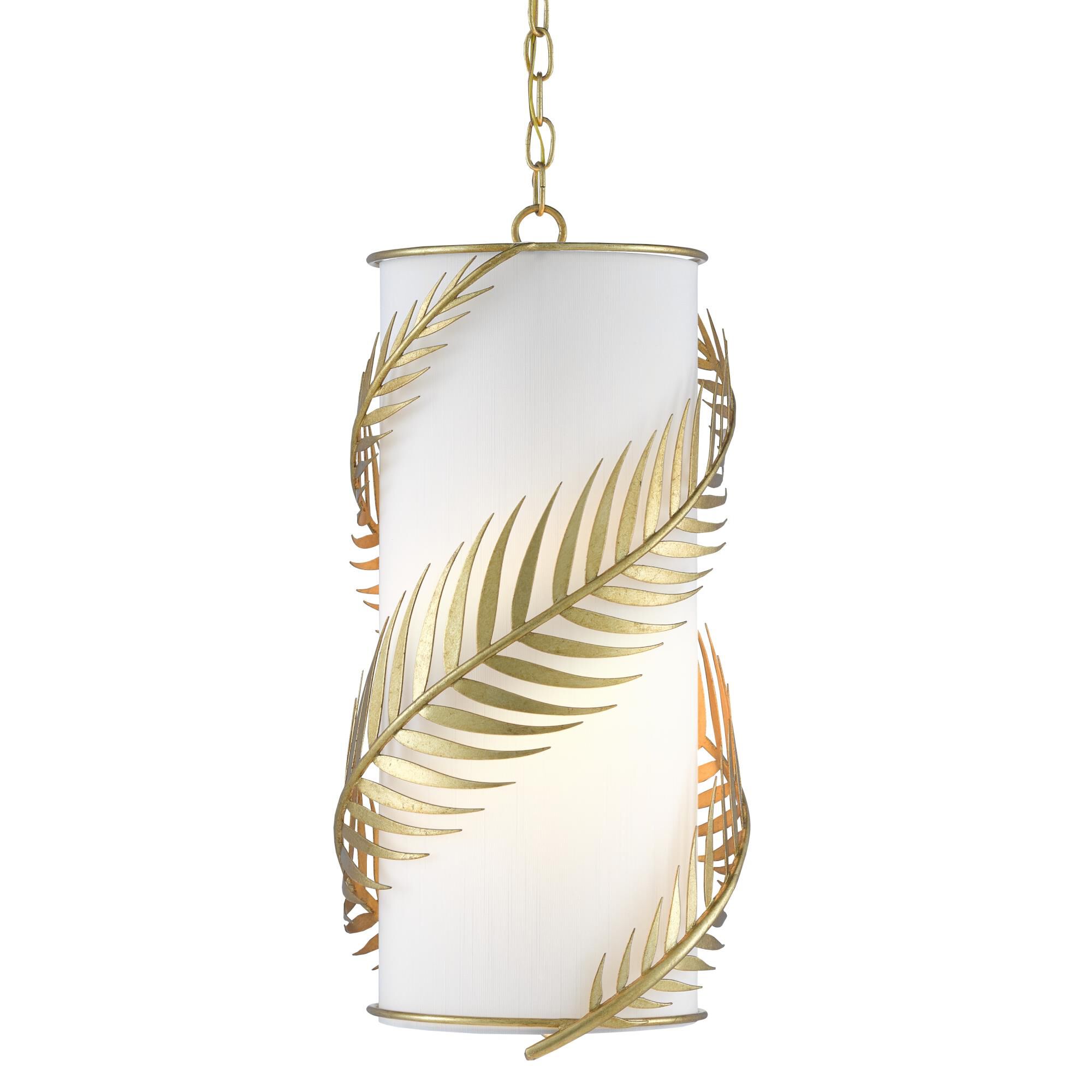 Shown in Contemporary Gold Leaf/White finish and Off White shade