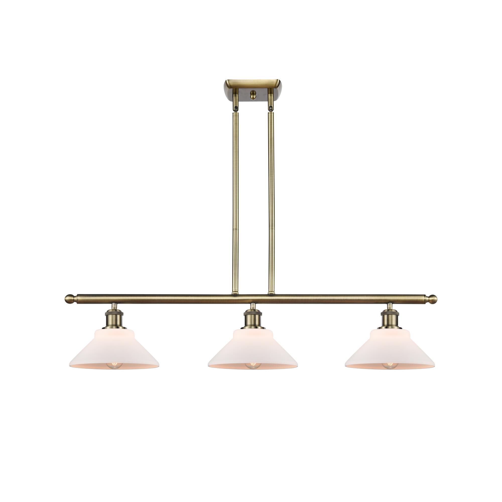 Shown in Antique Brass finish and Disc glass and Glass shade
