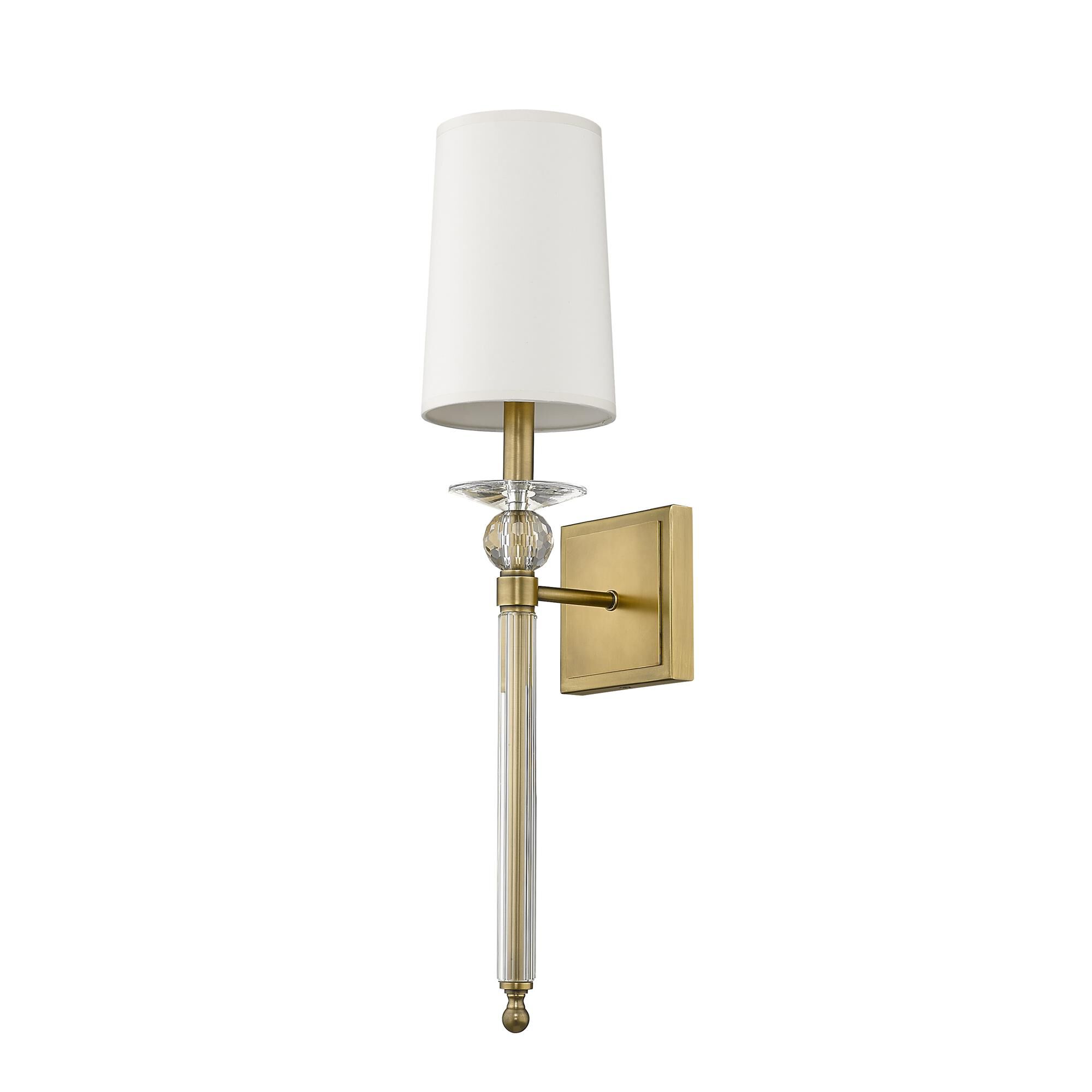 Shown in Rubbed Brass finish and Parchment Paper glass and Parchment Paper shade