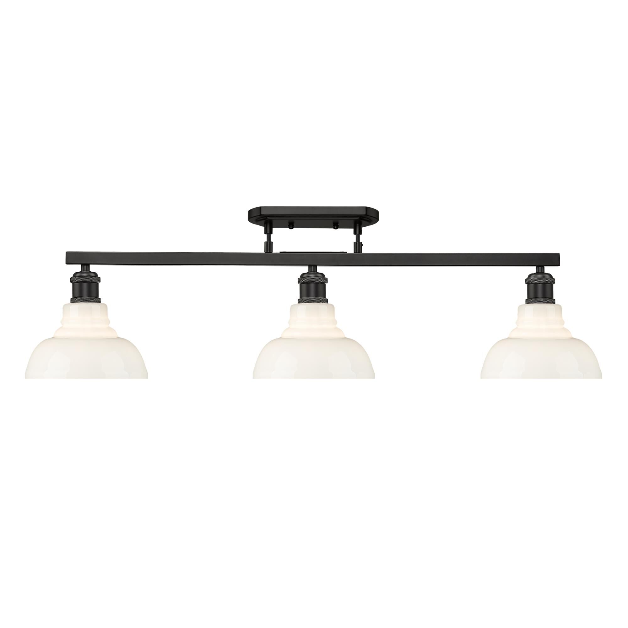 Shown in Matte Black finish and White shade