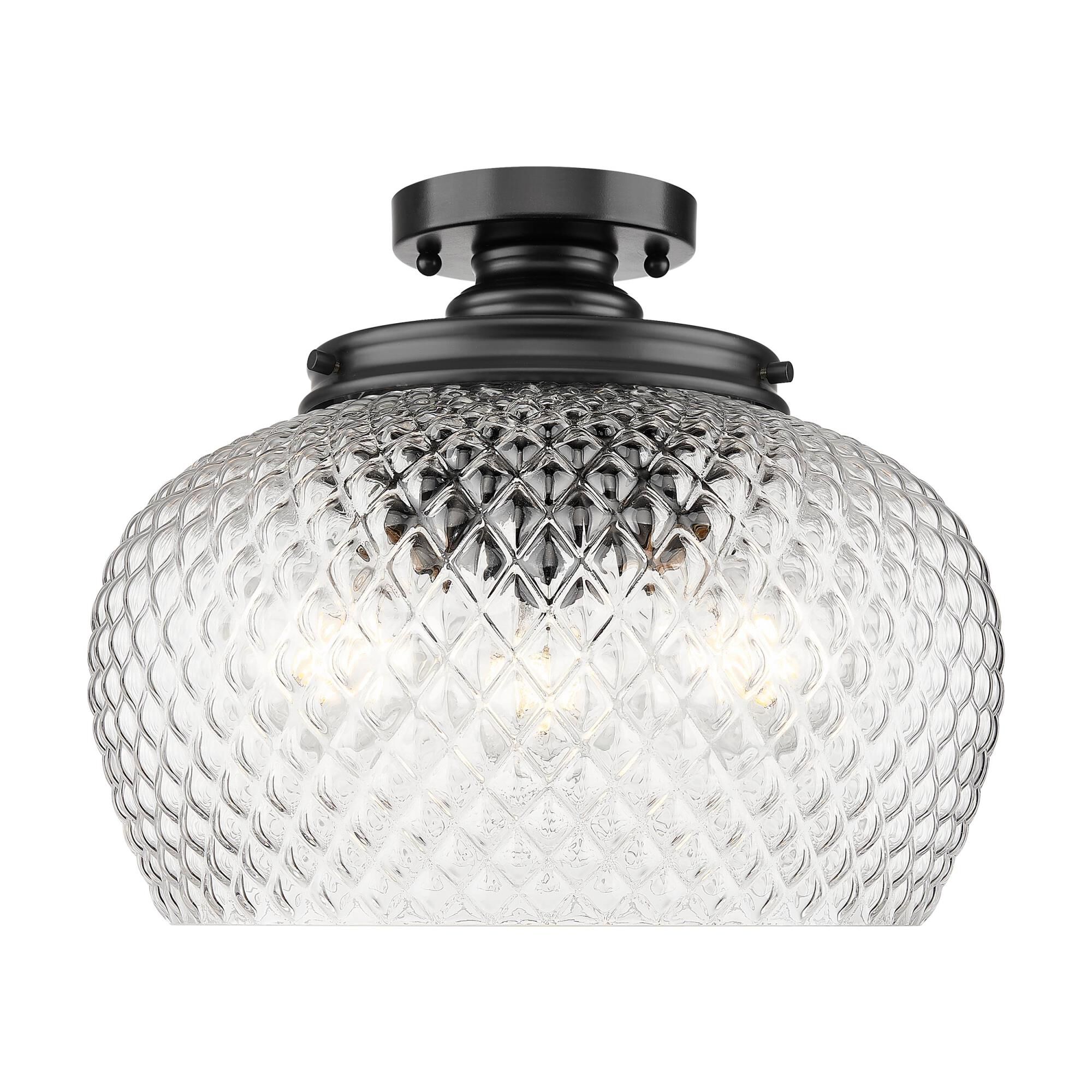 Adeline 14 Inch Semi Flush Mount by Golden Lighting