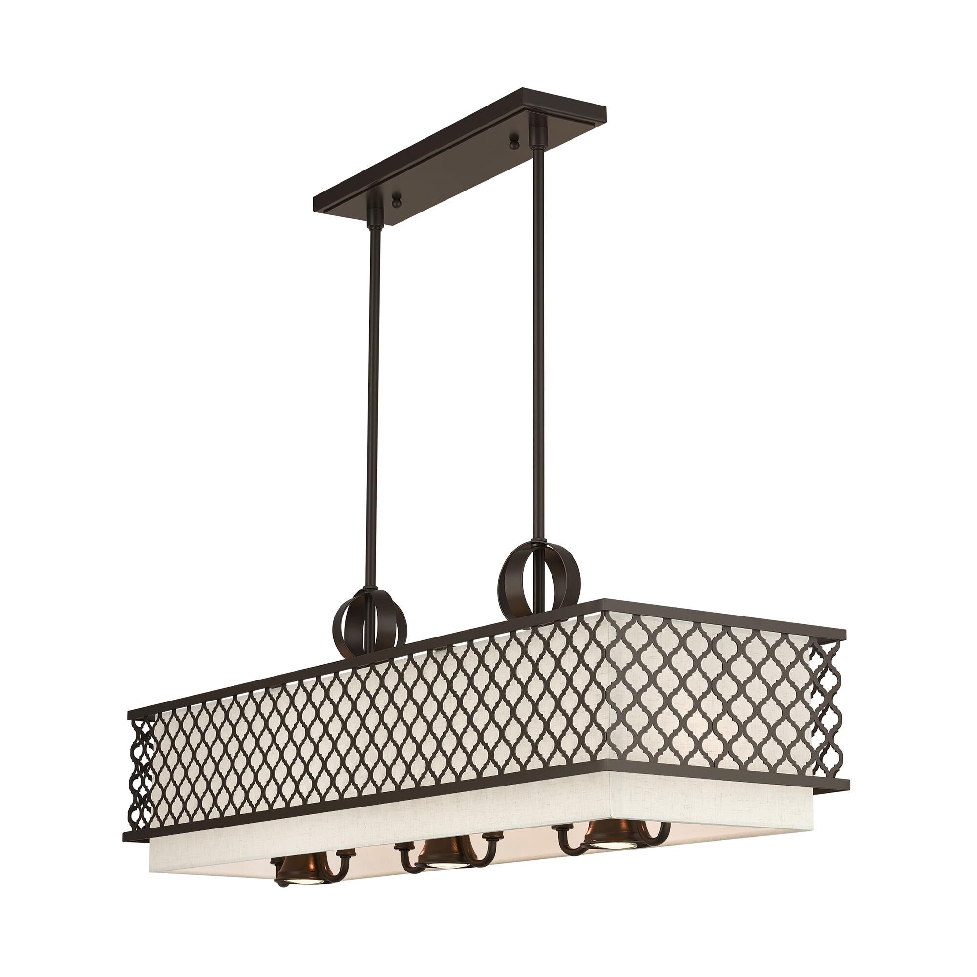 Arabesque 39 Inch 9 Light Linear Suspension Light by Livex Lighting
