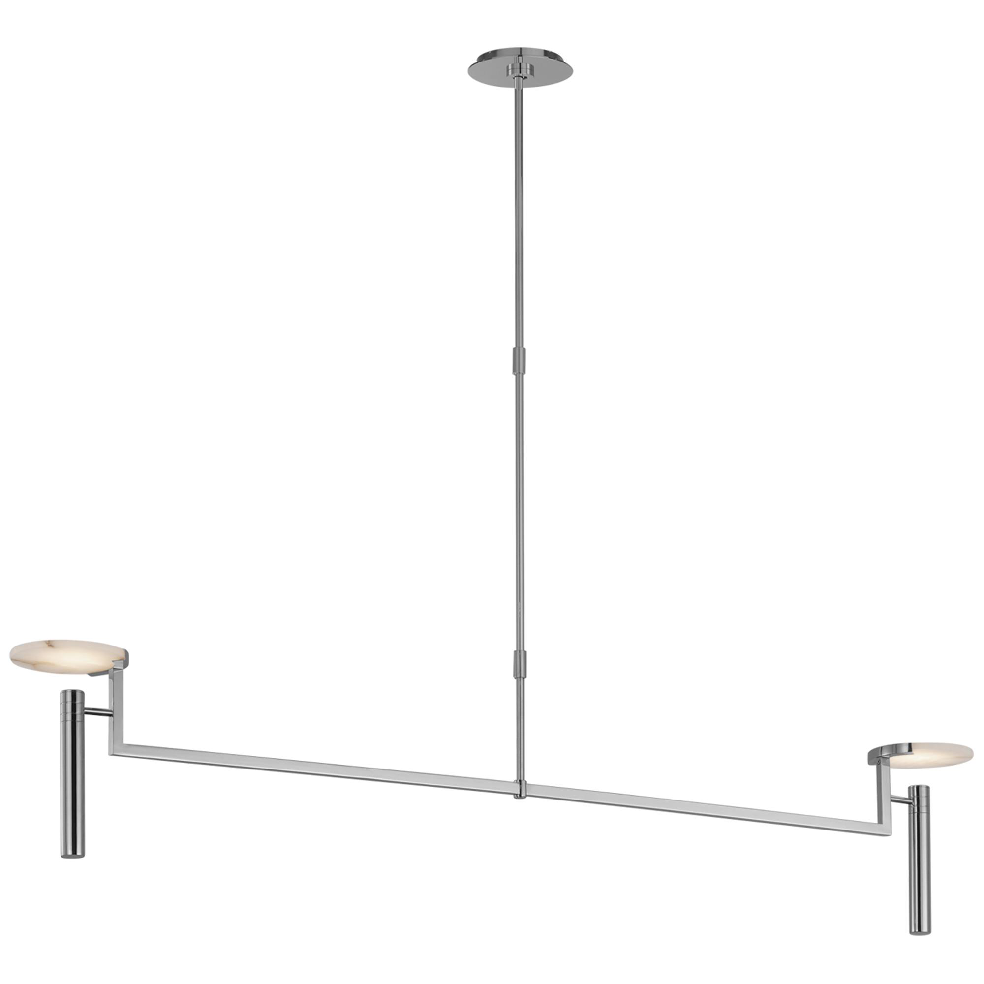 Shown in Polished Nickel finish and Alabaster glass
