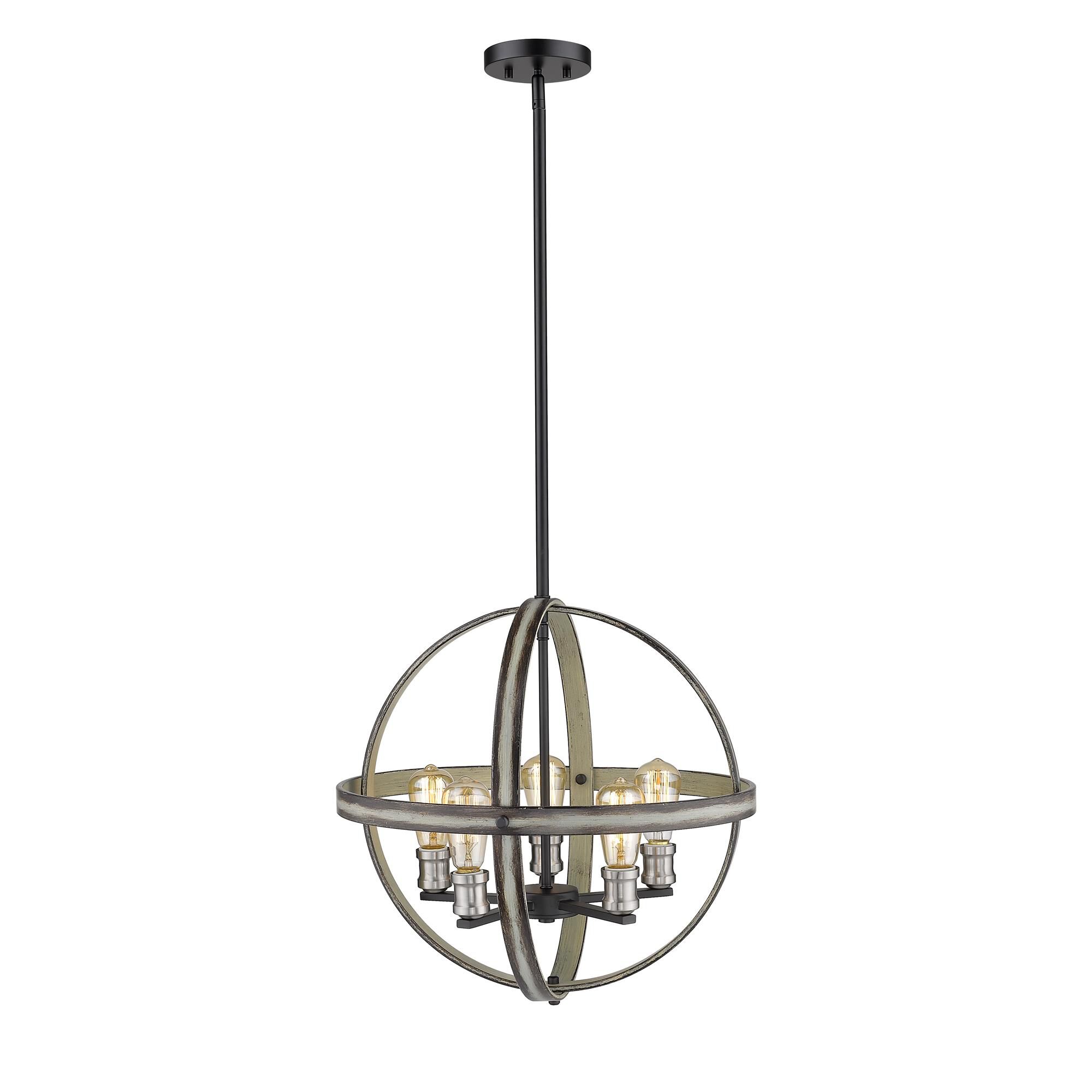 Shown in Ashen Barnboard finish and --- glass and --- shade