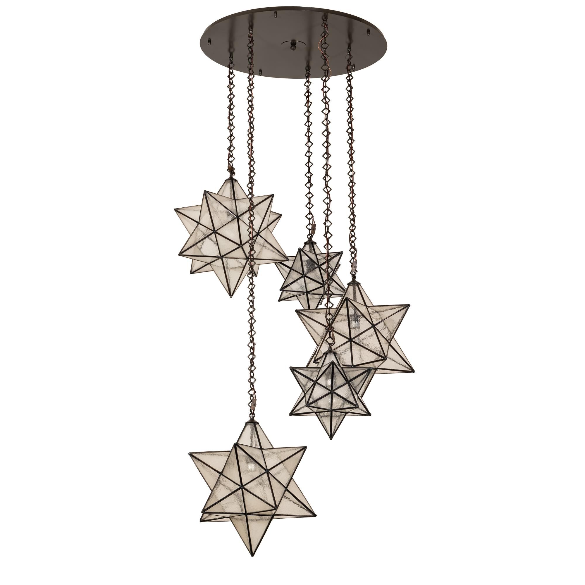 Shown in Timeless Bronze finish and Seeded  Or Acrylic glass