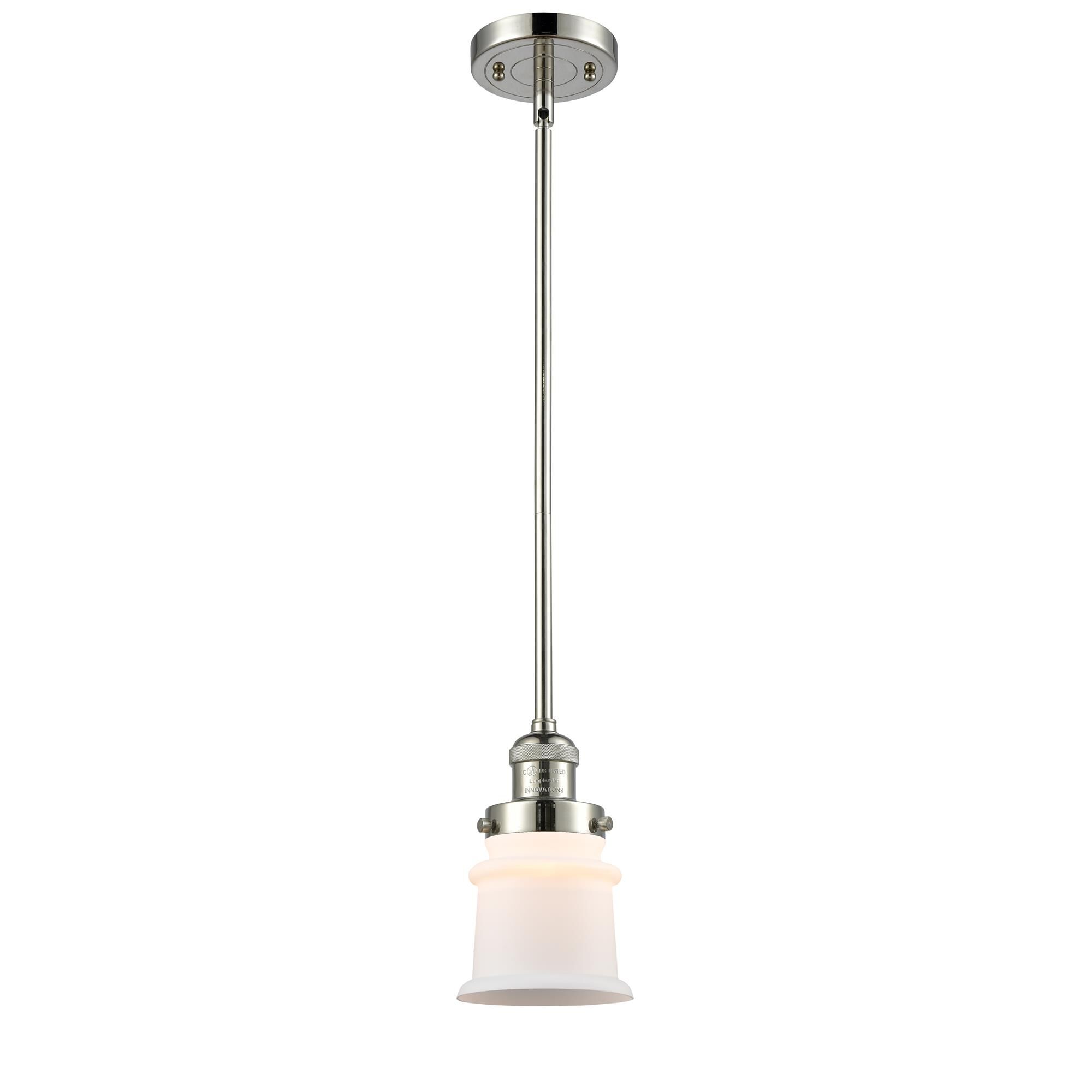 Shown in Polished Nickel finish and Frosted glass