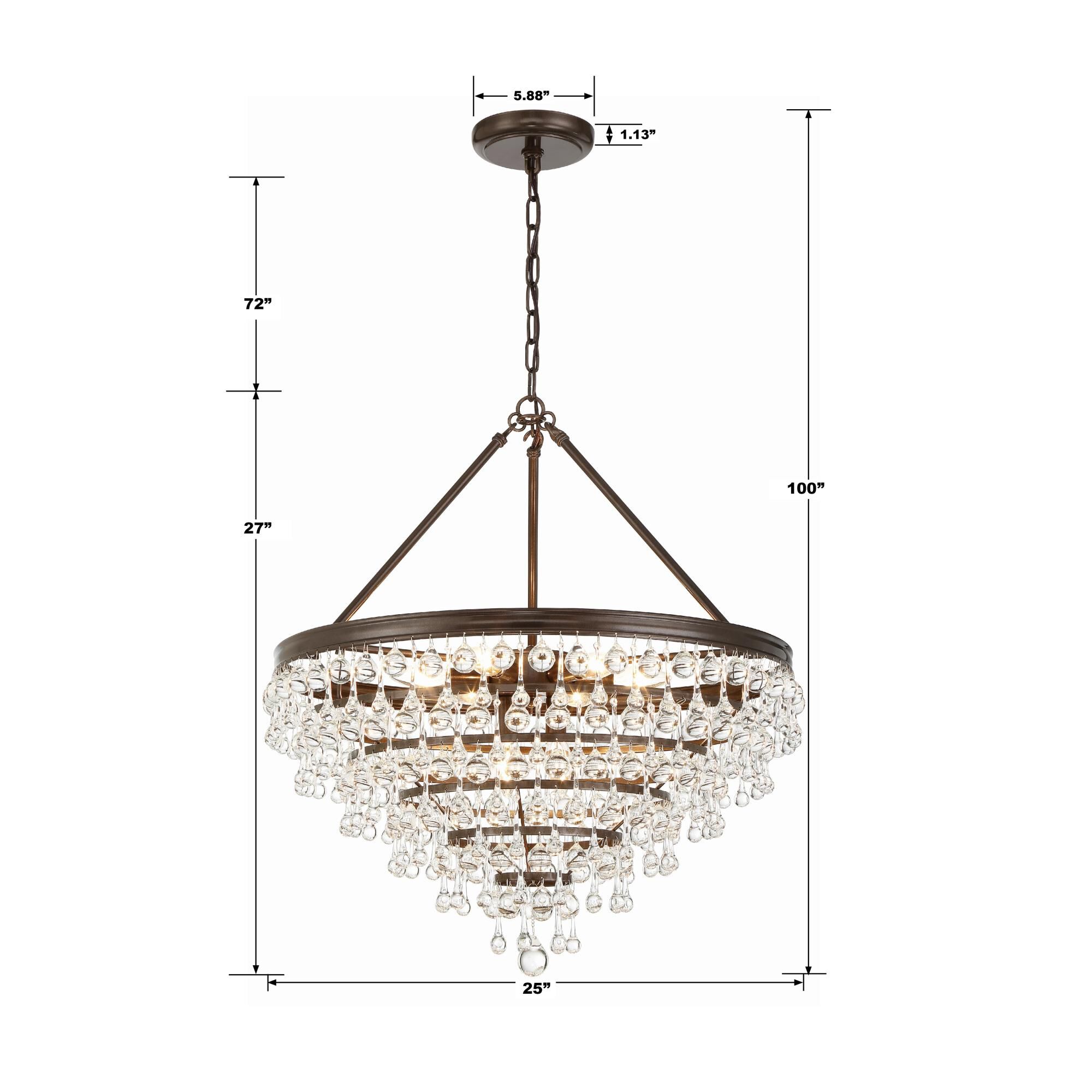 Calypso 25 Inch 8 Light Chandelier by Crystorama