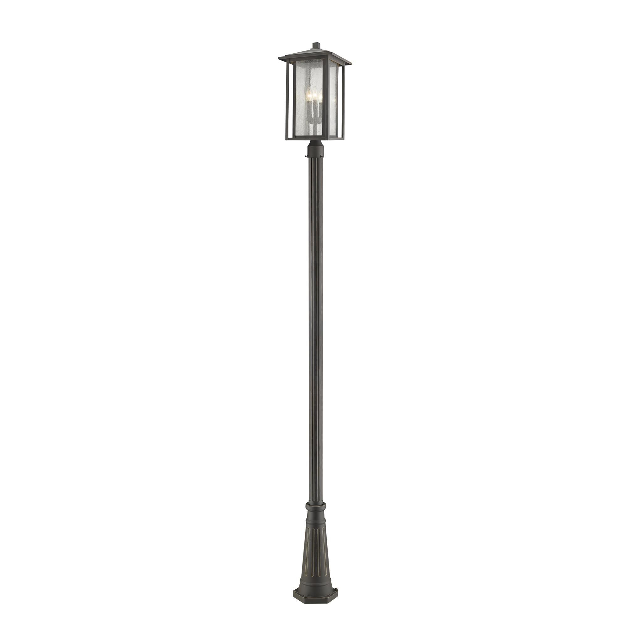 Shown in Oil Rubbed Bronze finish and Glass shade