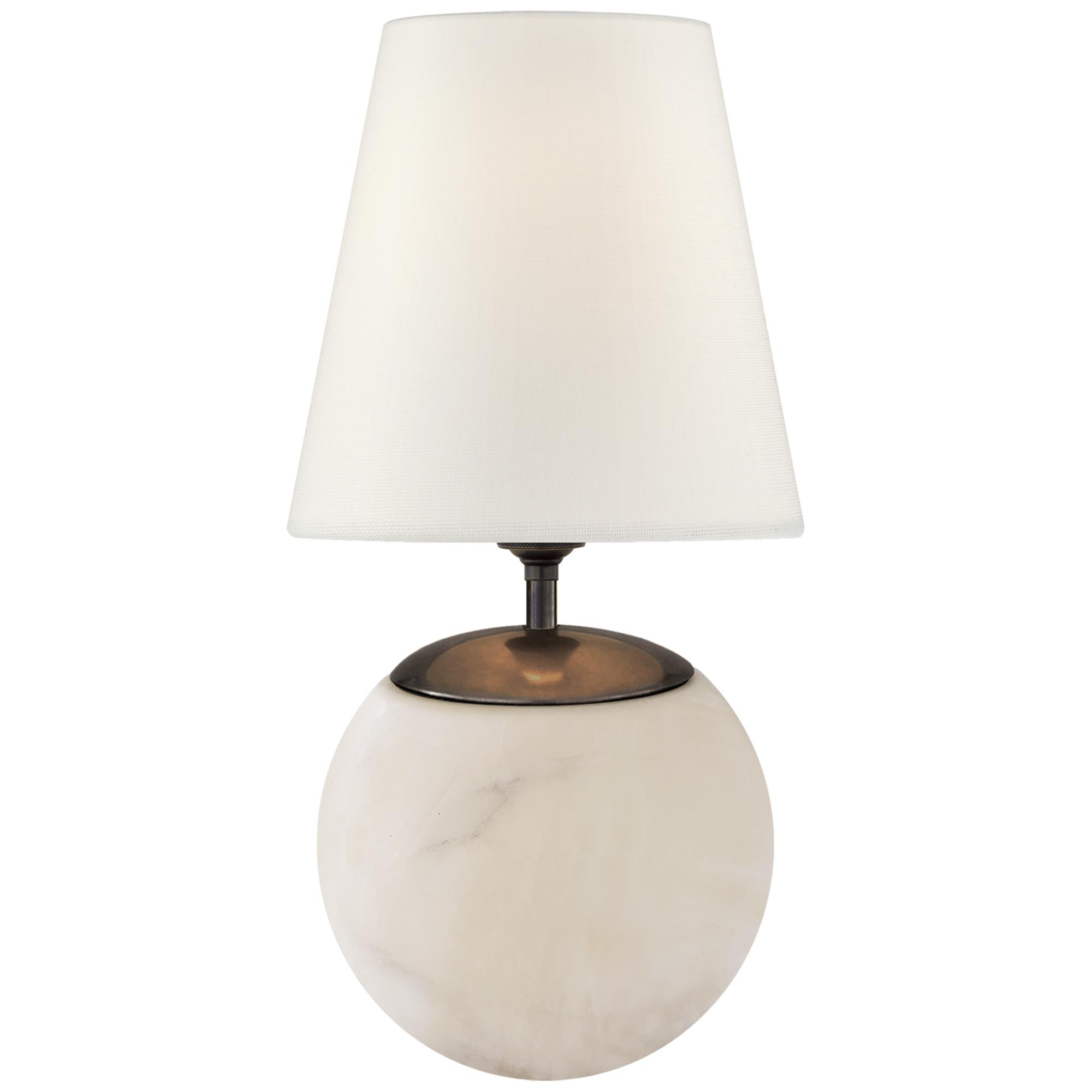 Shown in Alabaster finish and Linen shade