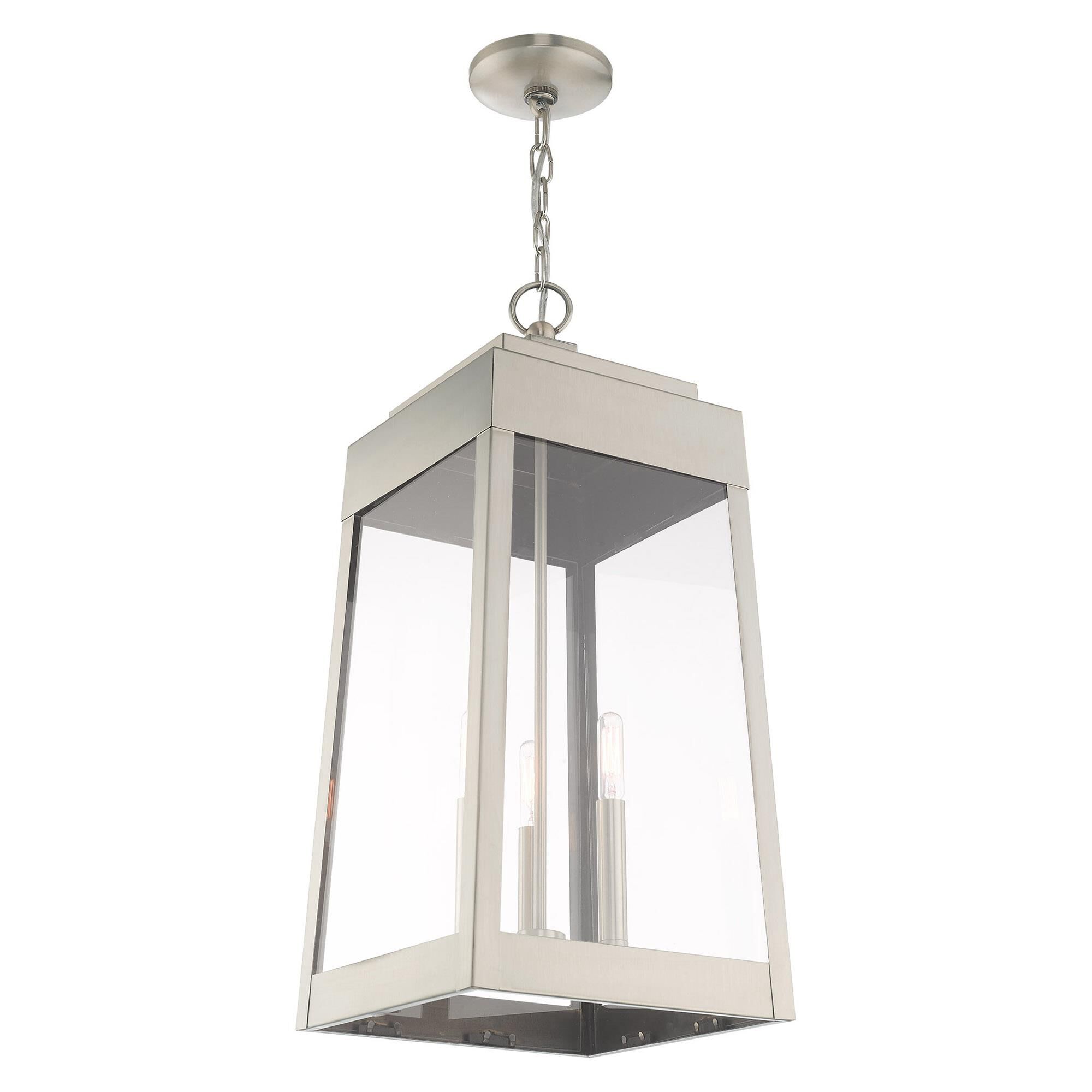 Oslo 24 Inch Tall 3 Light Outdoor Hanging Lantern by Livex Lighting