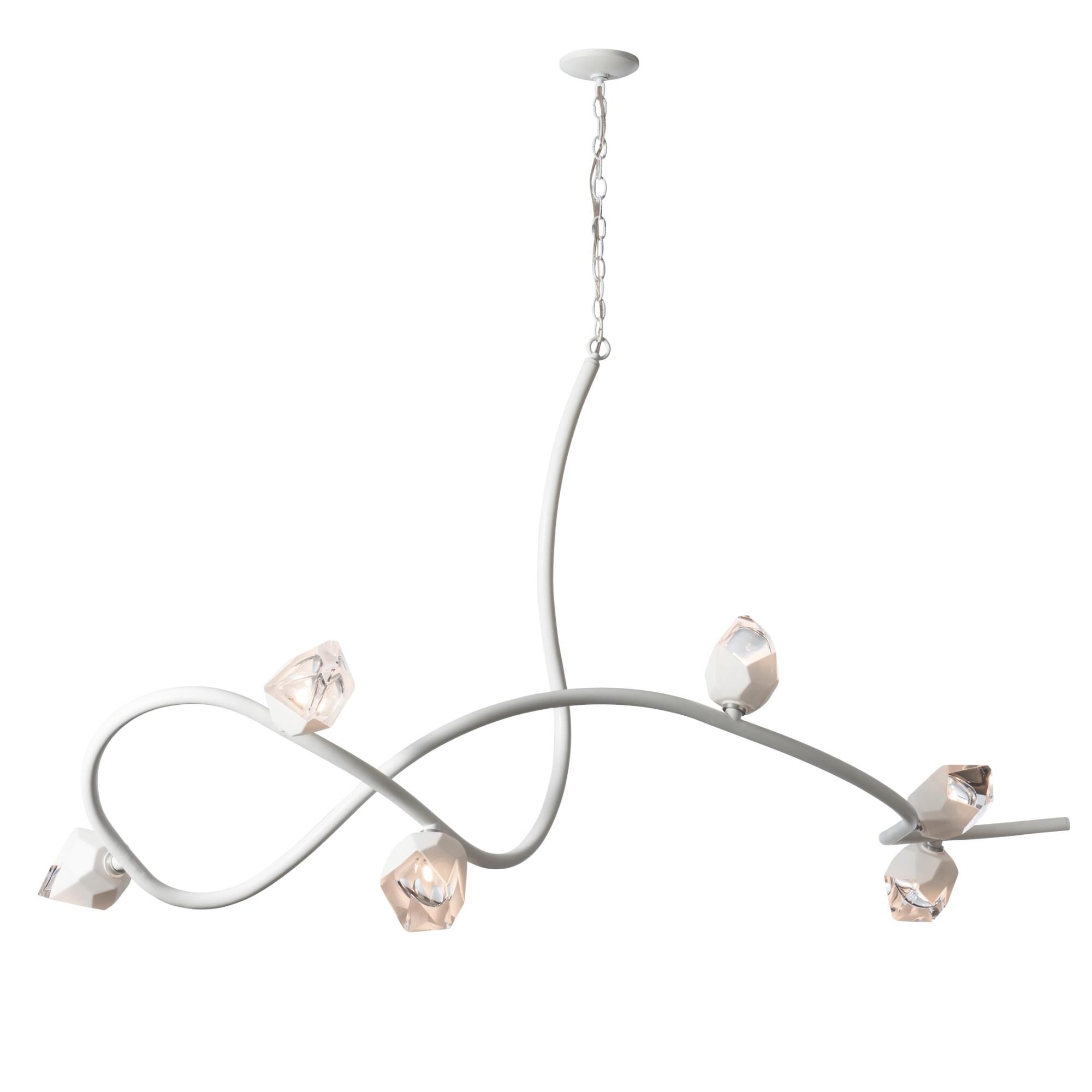 Shown in White finish and White Crystal glass