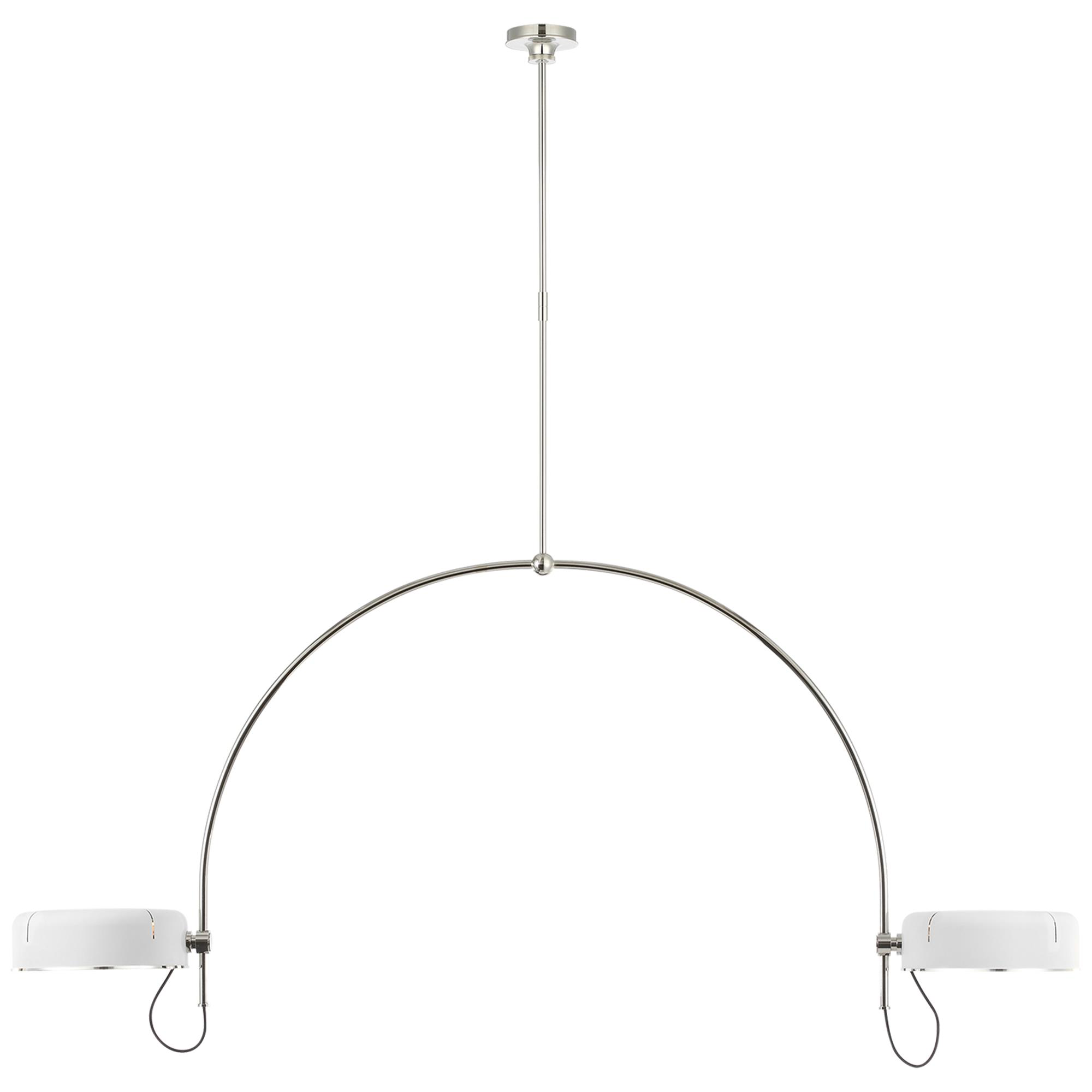 Shown in Polished Nickel and White finish