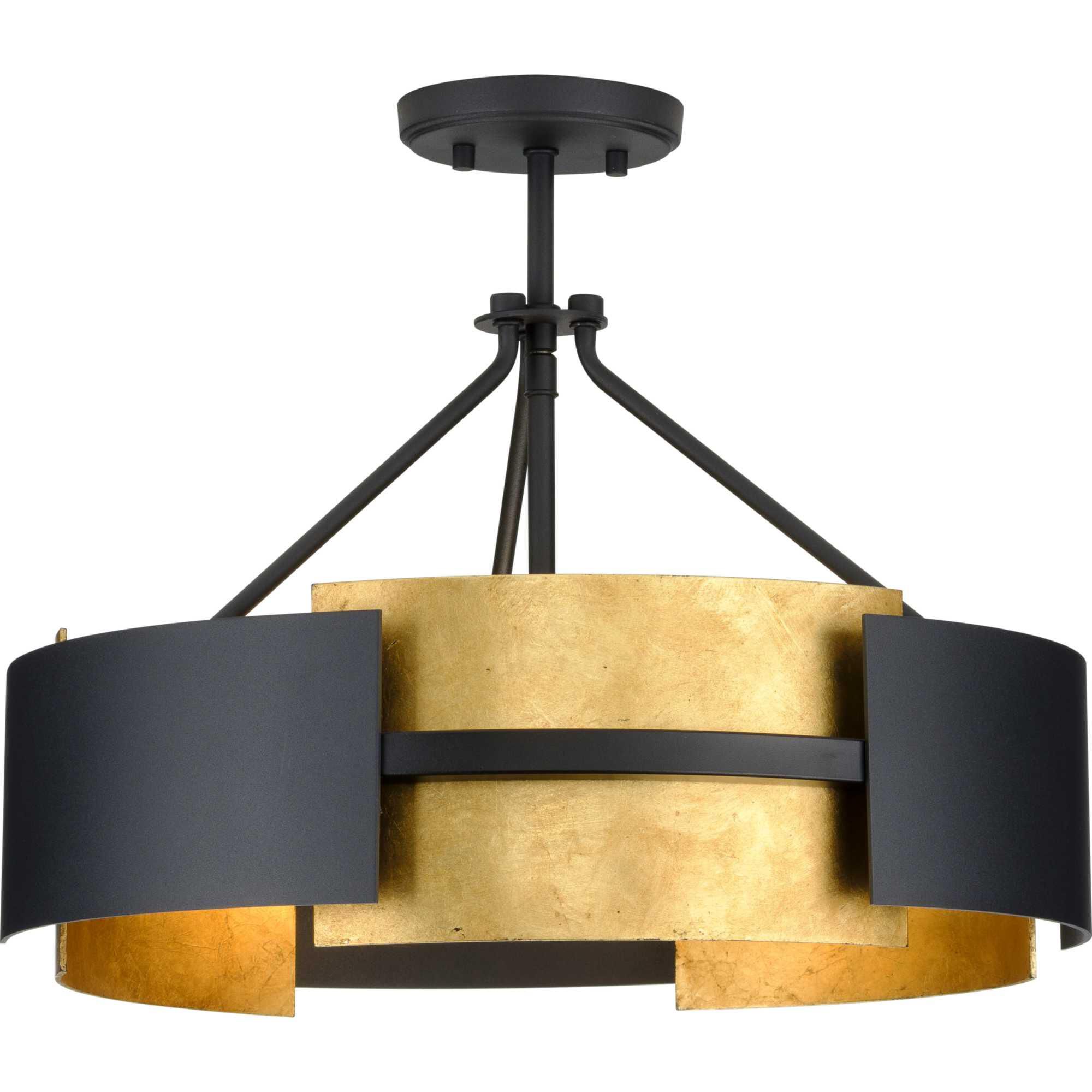 Lowery 19 Inch 3 Light Semi Flush Mount by Progress Lighting