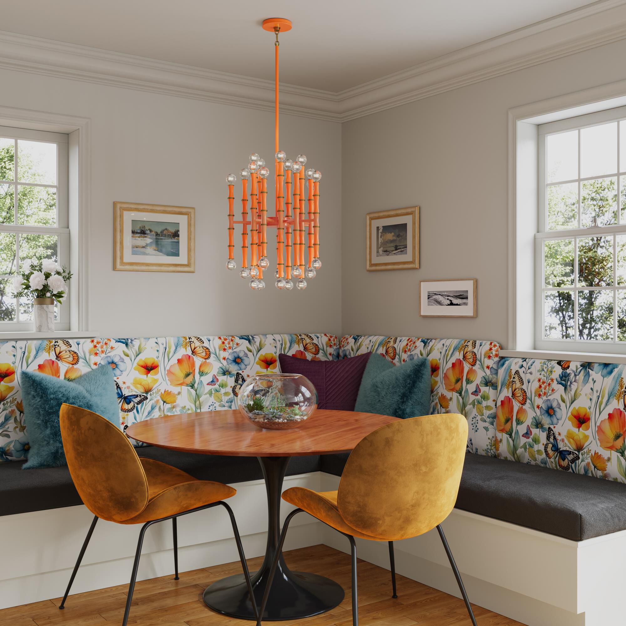 Shown in Pumpkin finish and Modern Brass accent