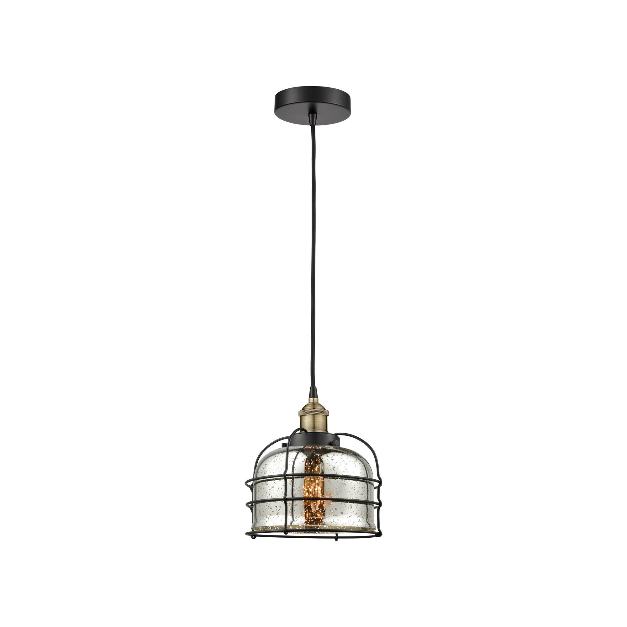 Shown in Black Antique Brass finish and Silver Plated Mercury glass