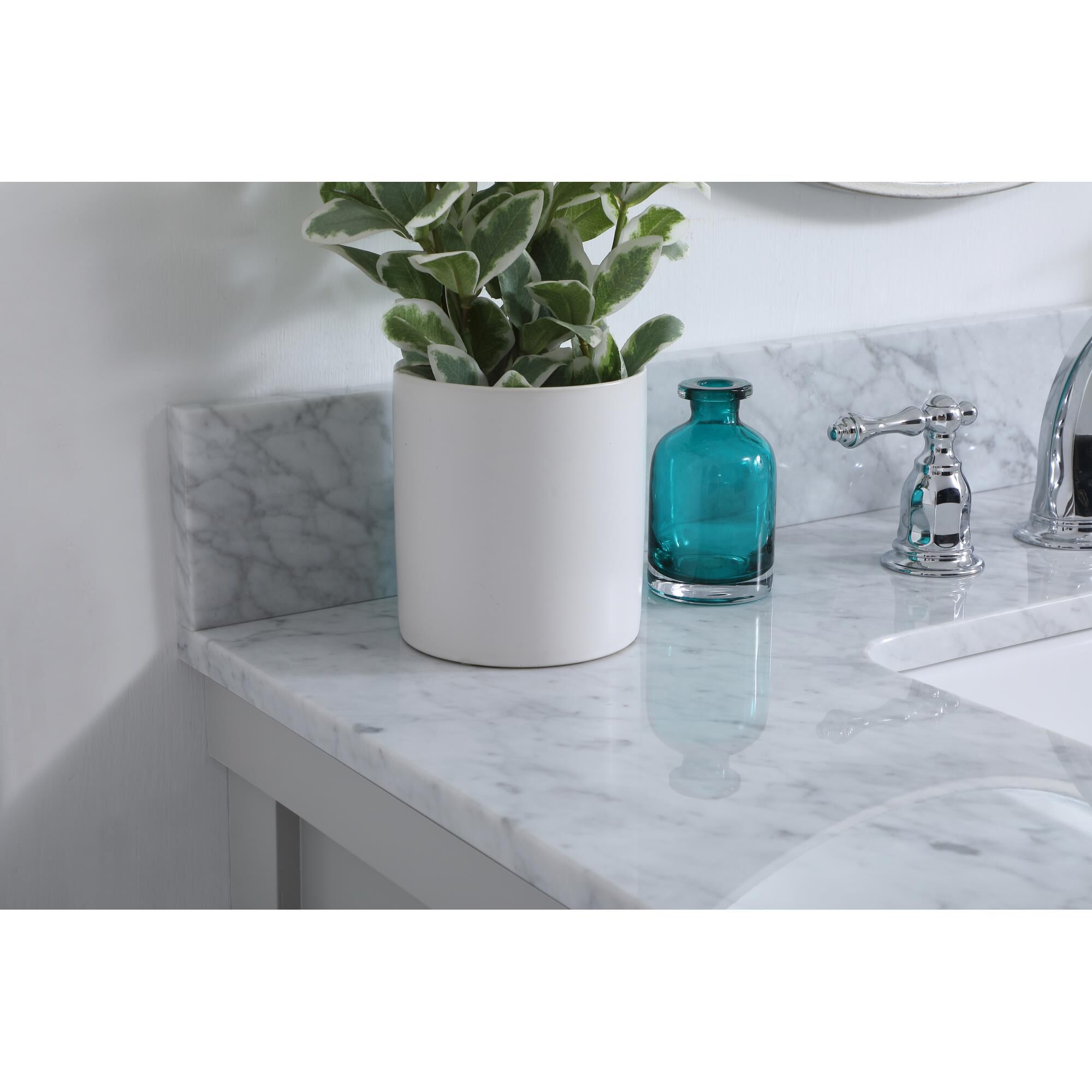 Shown in Grey finish and With Backsplash accent