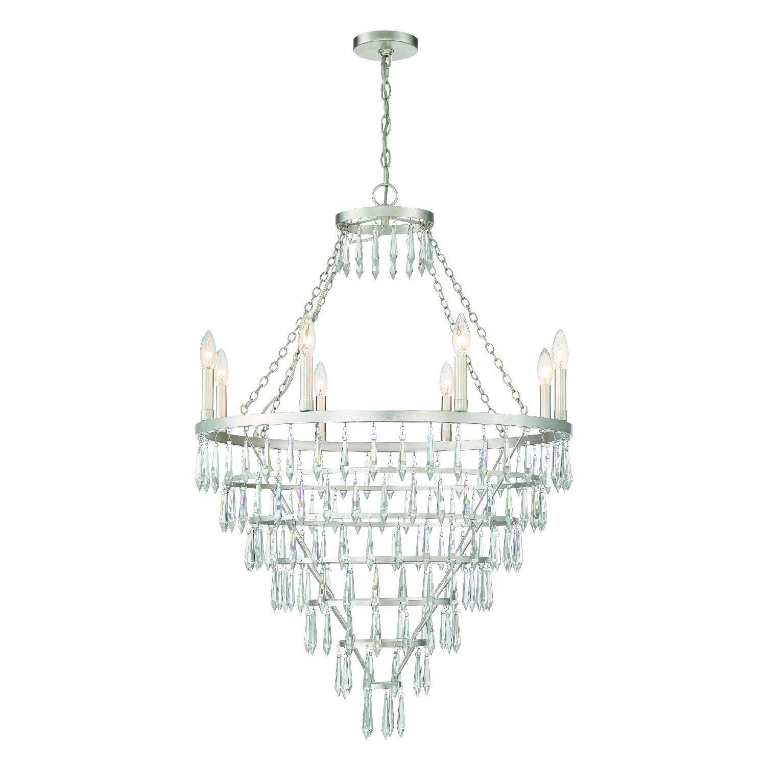 Lucille 28 Inch 8 Light Chandelier by Crystorama
