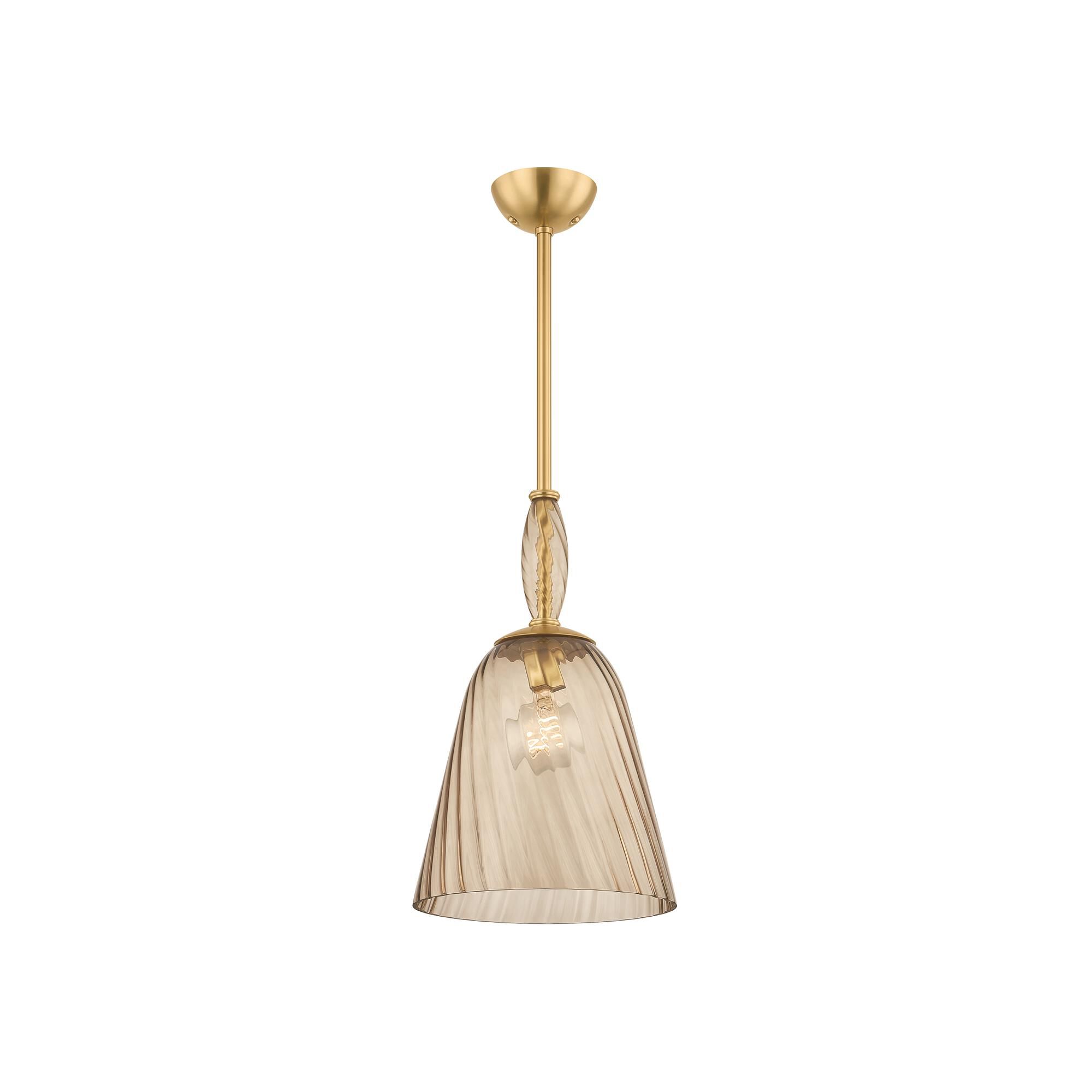 Shown in Aged Brass finish and Light Bronze with Optic  glass